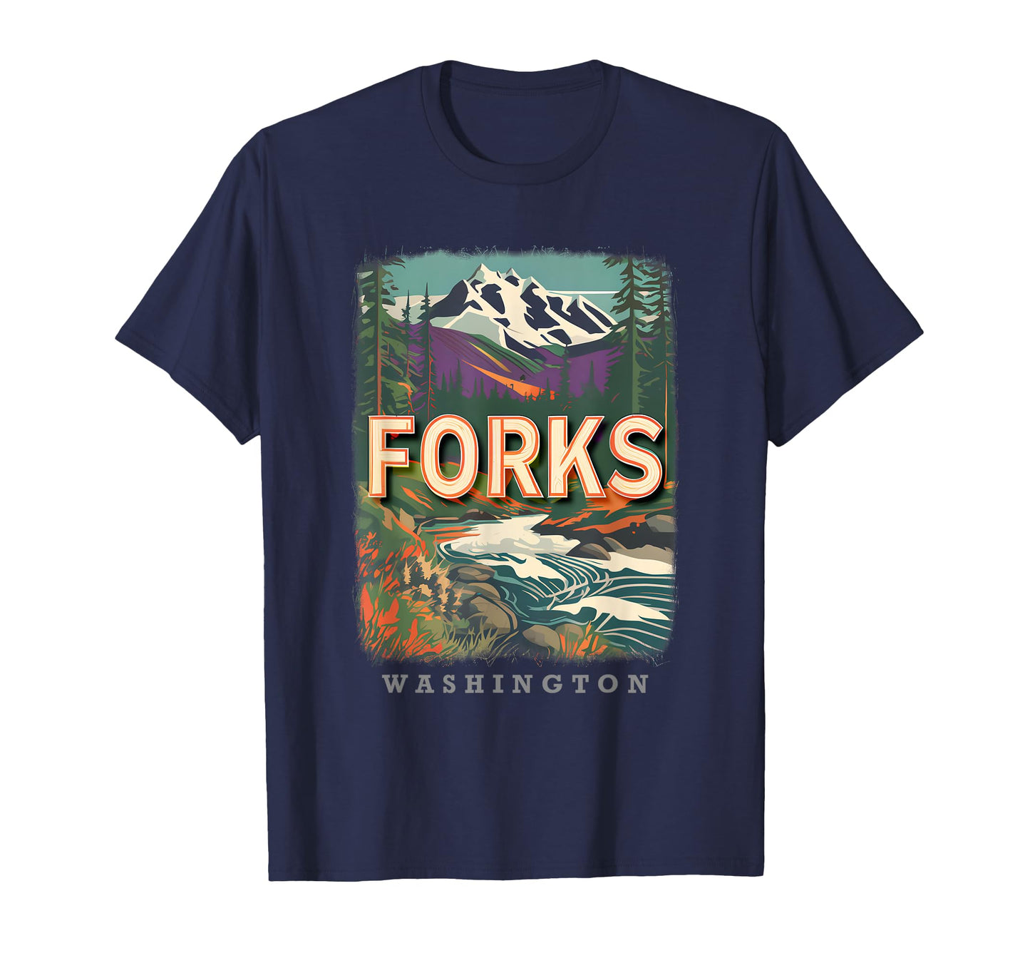 Forks Washington WA Outdoor Adventures SD115 T-Shirt