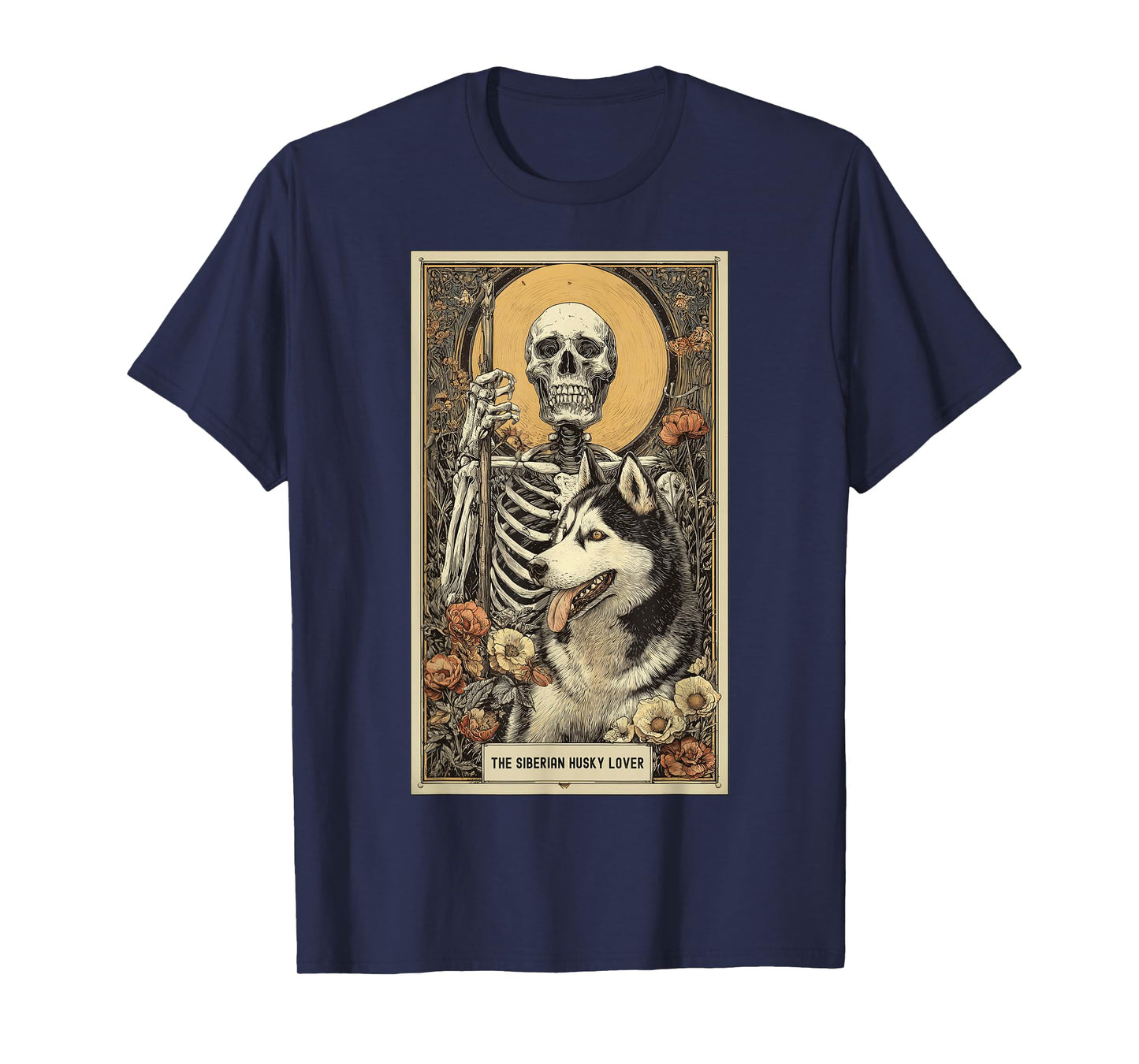 Siberian Husky Lover Tarot Card Easy Last Minute Halloween T-Shirt