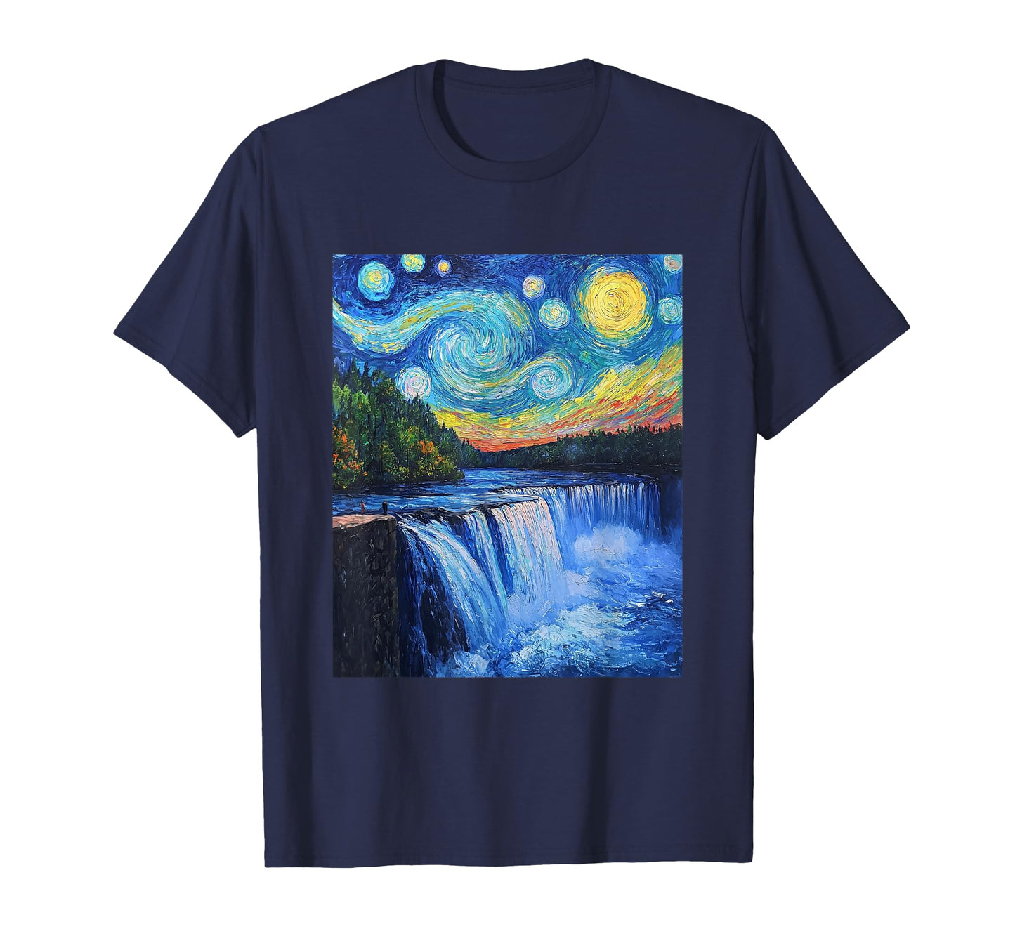 Niagara Falls - Van Gogh Style - Starry Night T-Shirt