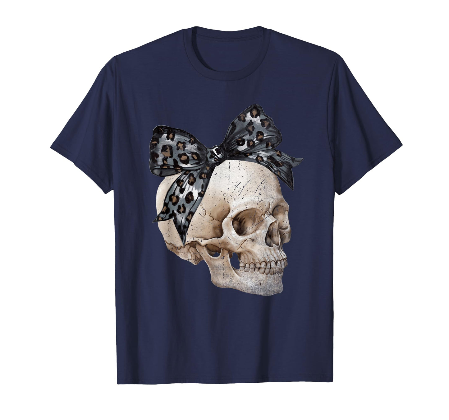 Skull Coquette Bow Halloween Spooky Season Womens Girls Kids T-Shirt
