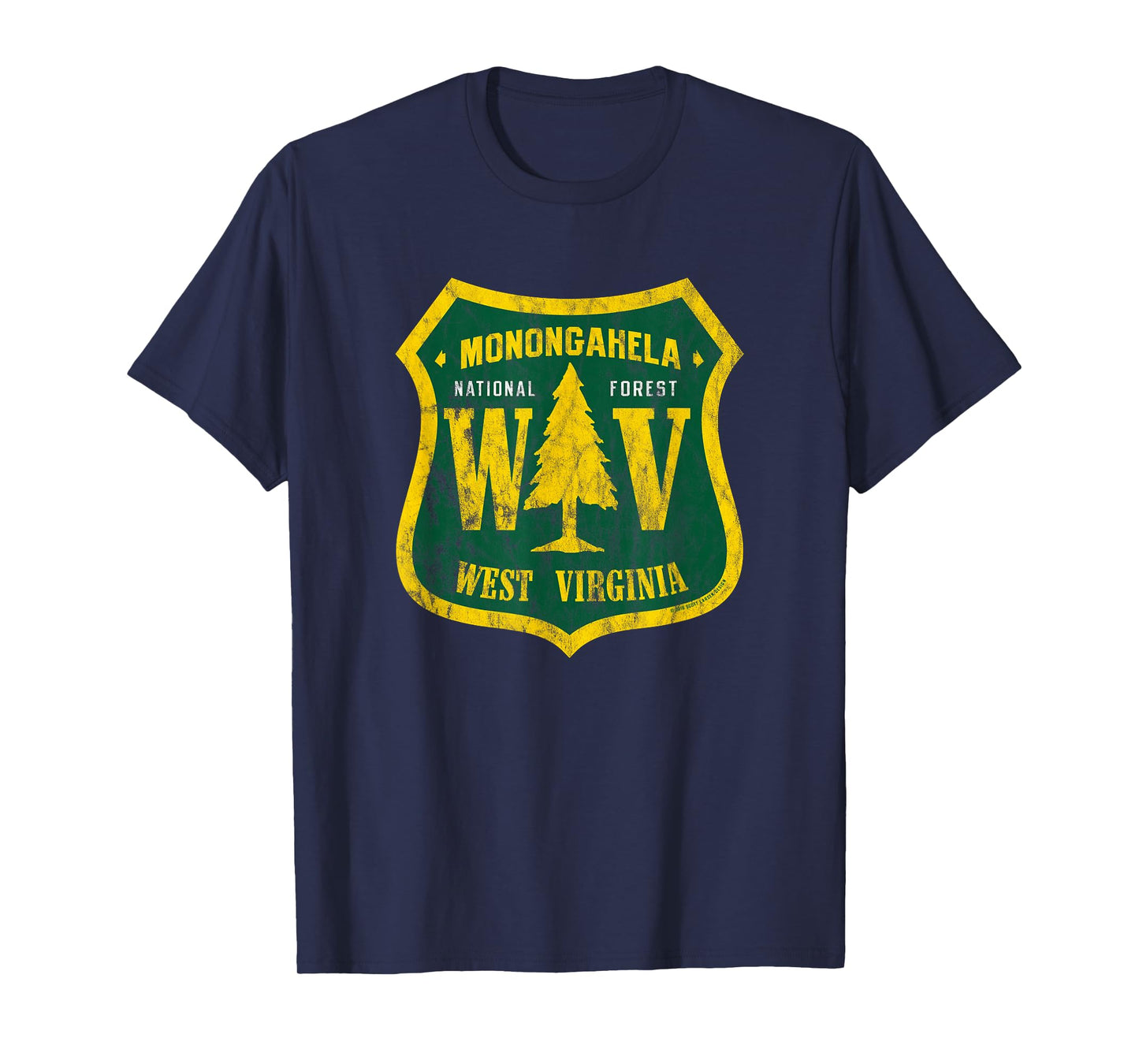 Monongahela National Forest West Virginia Shield Retro Look T-Shirt