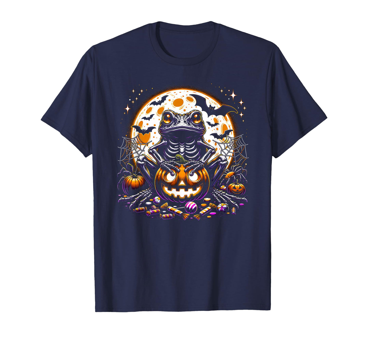 Halloween Toad Frog Skeleton Lazy Costume T-Shirt