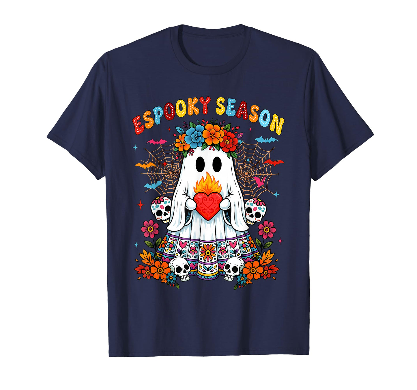 Espooky Season Day of The Dead Mexican Halloween Ghost Women T-Shirt