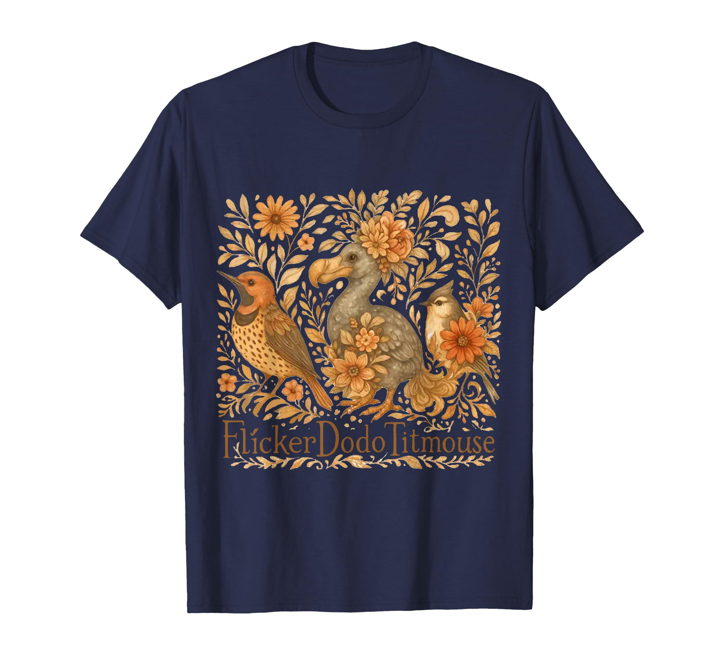 Bird Subtle Flicker Dodo Titmouse T-Shirt