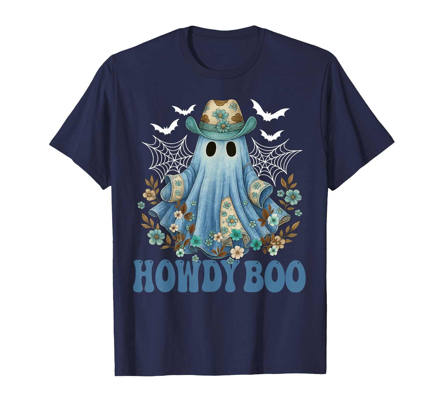 Retro Howdy Boo Cowboy Western Halloween for Men Women Kids T-Shirt