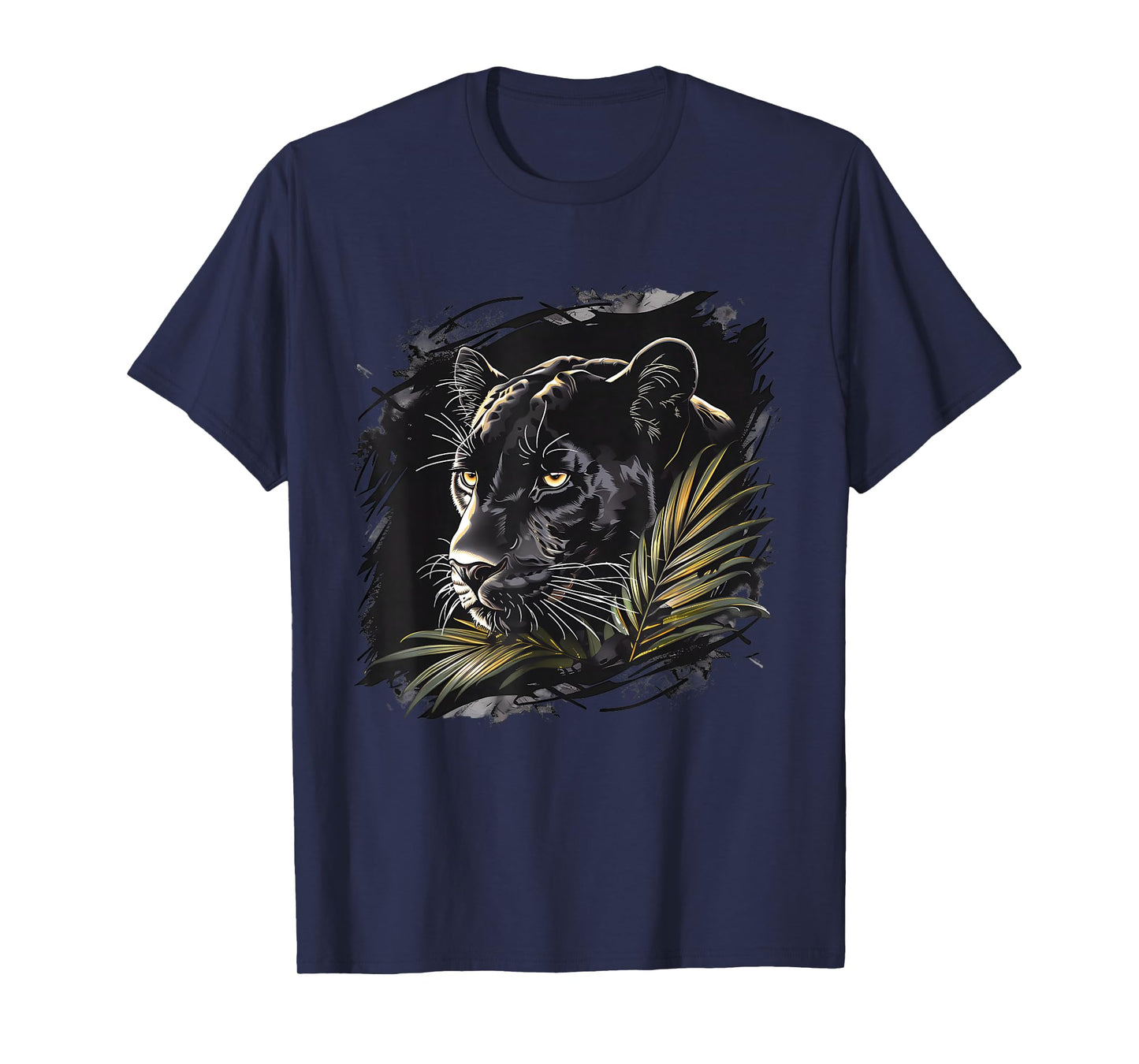 Panther Portrait Artwork Animal Print Drawing Panther Lover T-Shirt