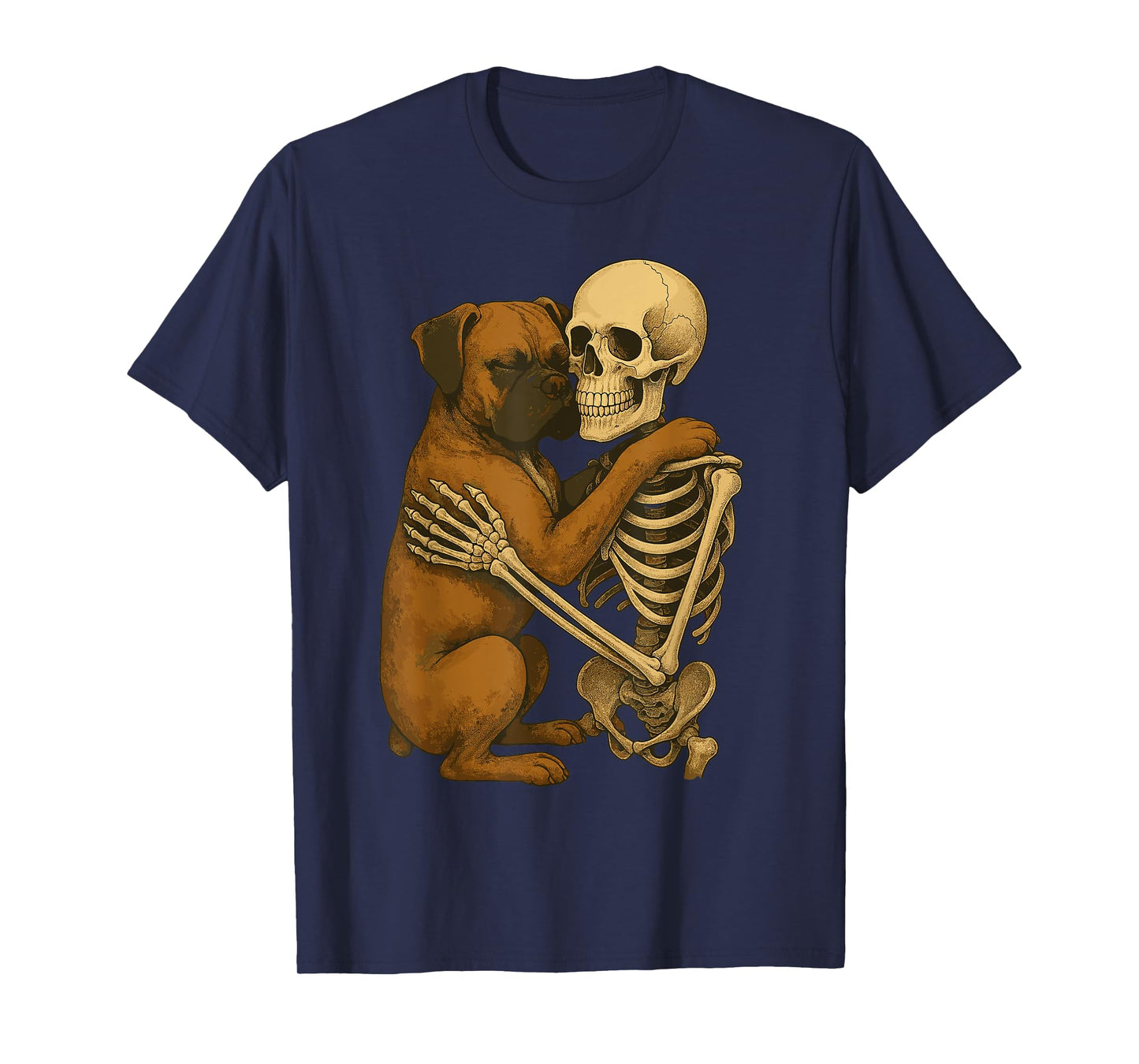 Skeleton Hugging Boxer T-Shirt