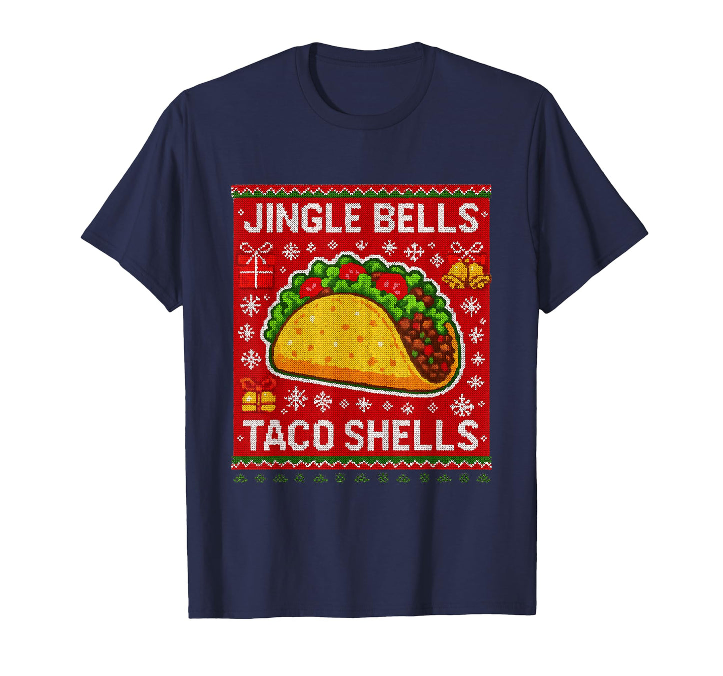 Jingle Bells Taco Shells Funny Christmas Tacos Lover T-Shirt