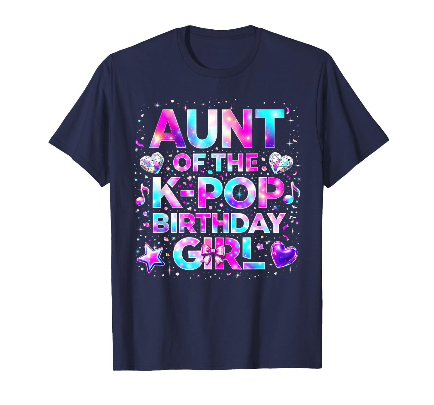 Auntie of The K-Pop Birthday Girls Korean Music T-Shirt - T-Shirt | Navy