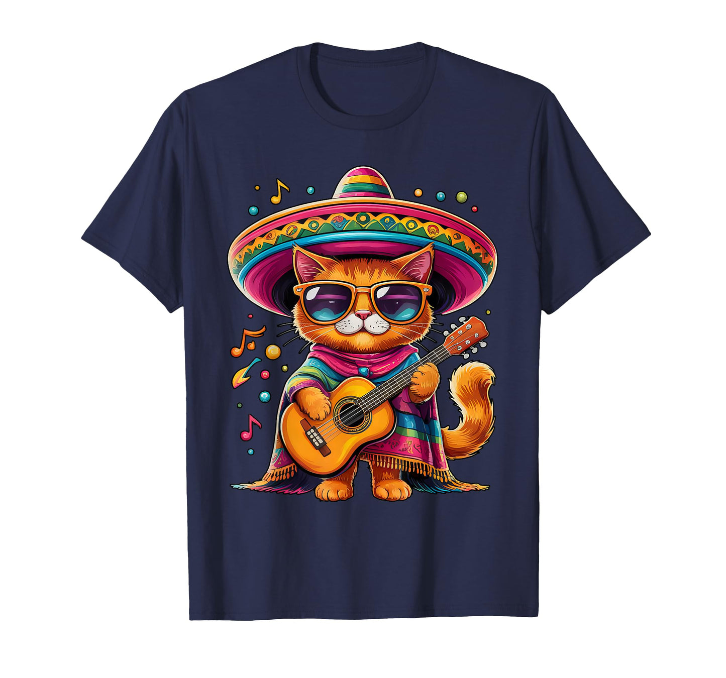 Gatos Before Vatos Mexican Cat Poncho Fiesta Cinco De Mayo Men Women Kids T-Shirt