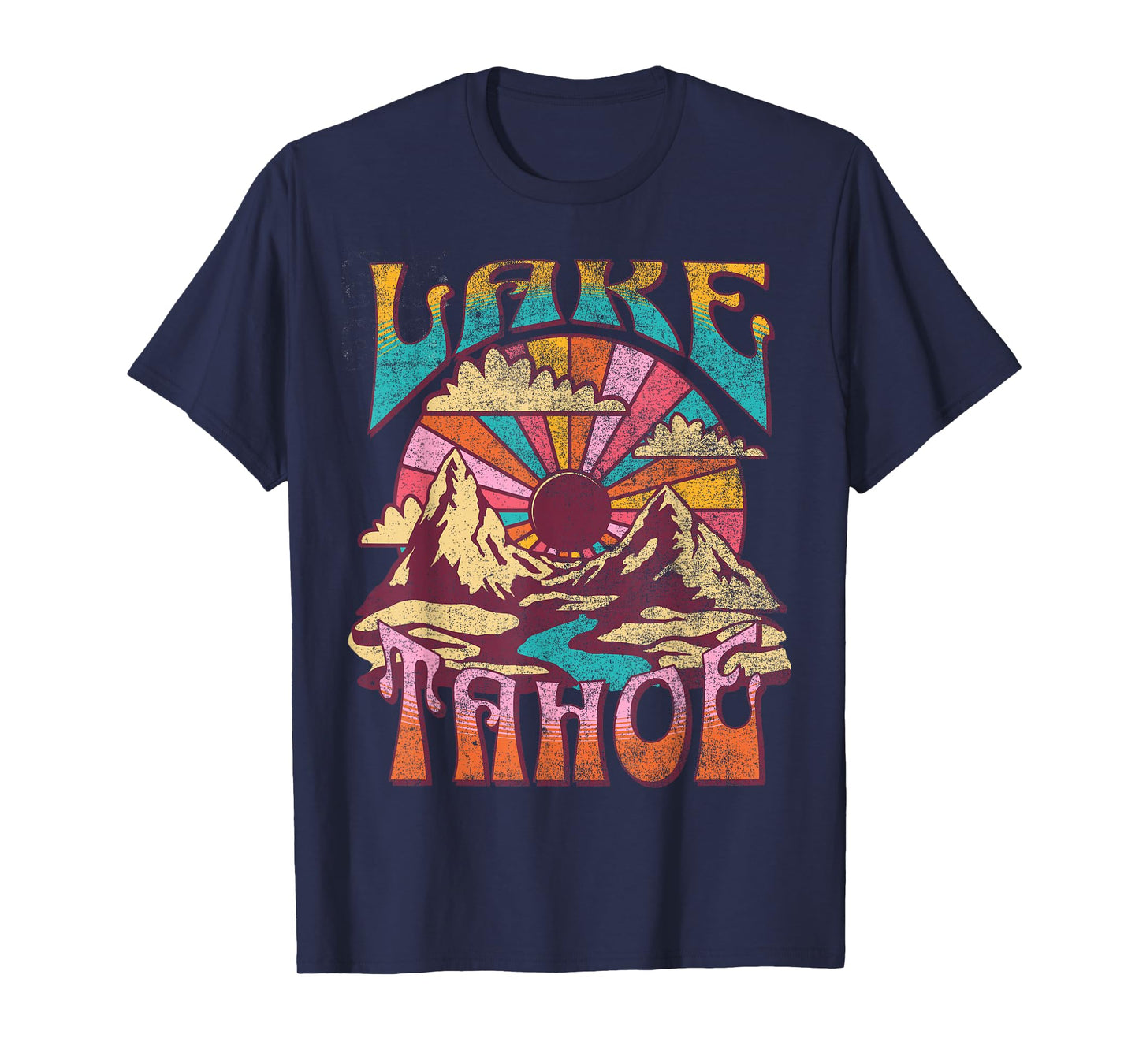 Lake Tahoe California Nature Hiking Mountains Outdoors Retro T-Shirt
