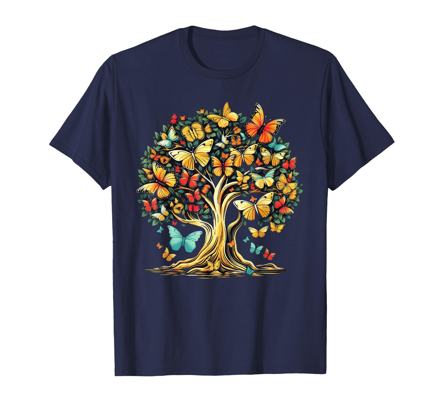 Butterfly Tree Beautiful Butterflies Nature T-Shirt