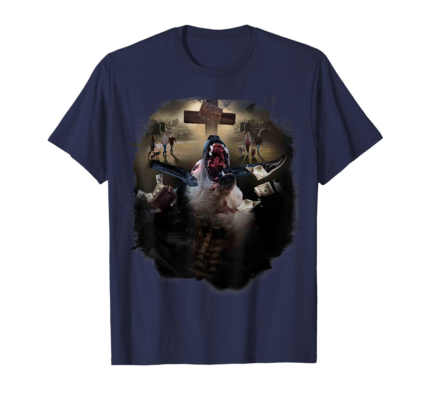 Skeleton Zombie Husky, Dog Revenge, Halloween T-Shirt