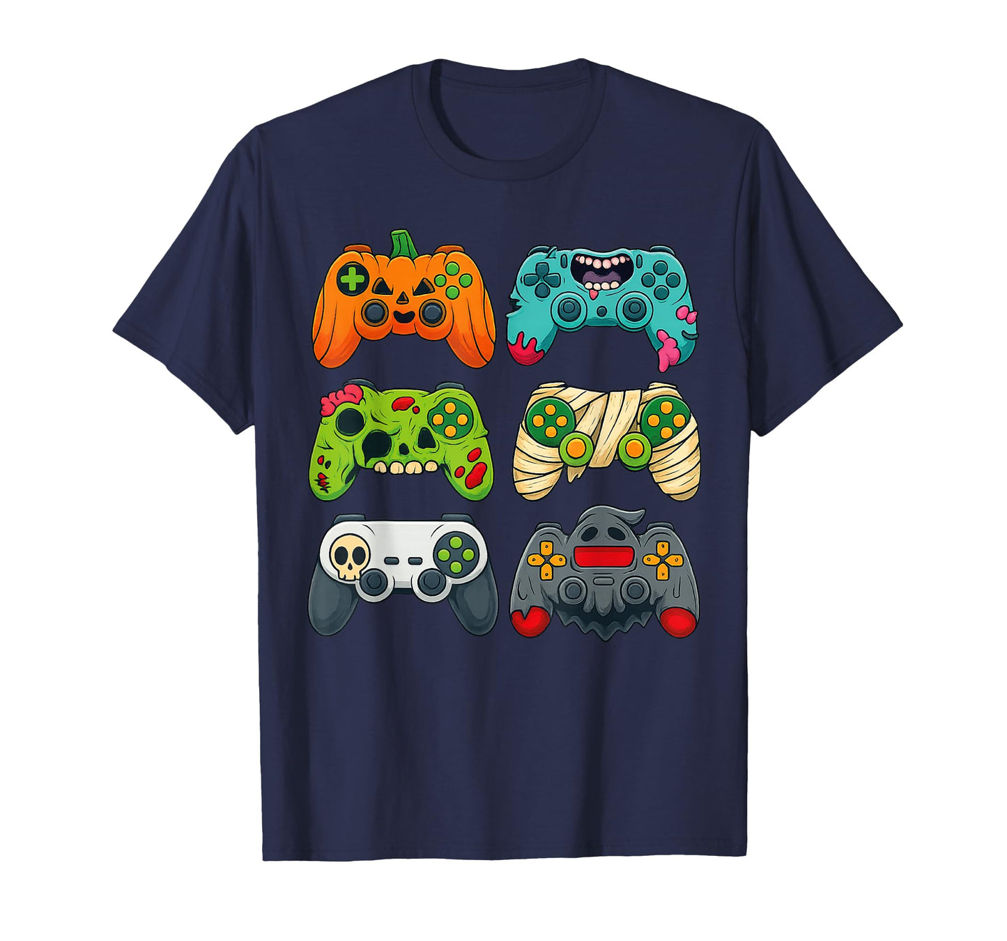 Halloween Skeleton Zombie Gaming Controllers Mummy Gamer T-Shirt