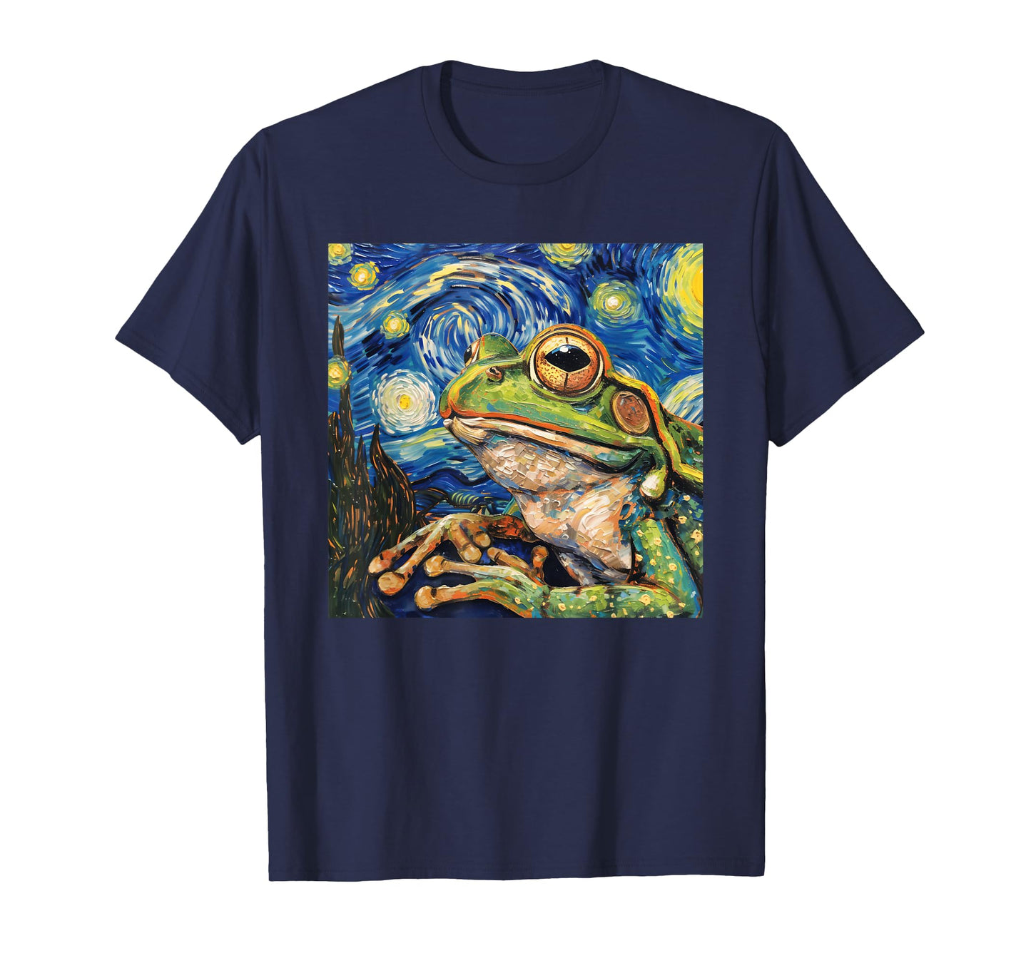 Frog Toad Van Gogh Style Starry Night T-Shirt