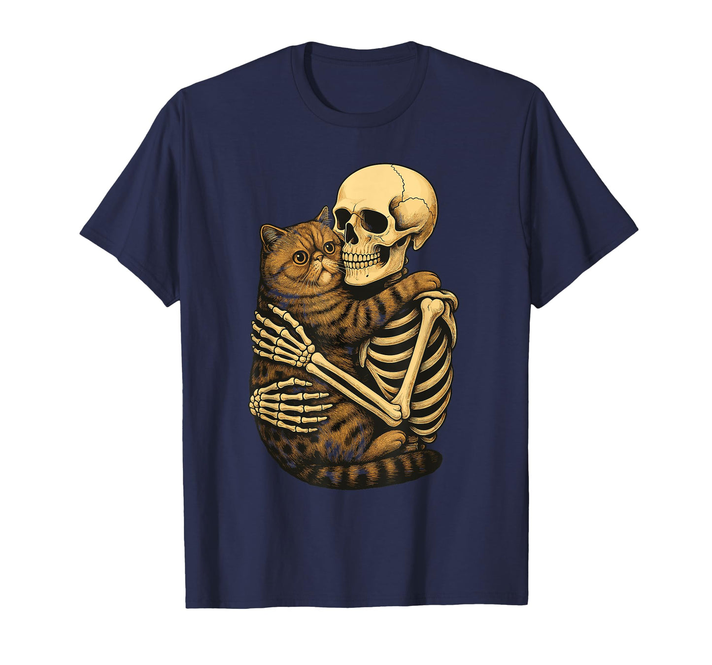 Skeleton Hugging Exotic Shorthair T-Shirt