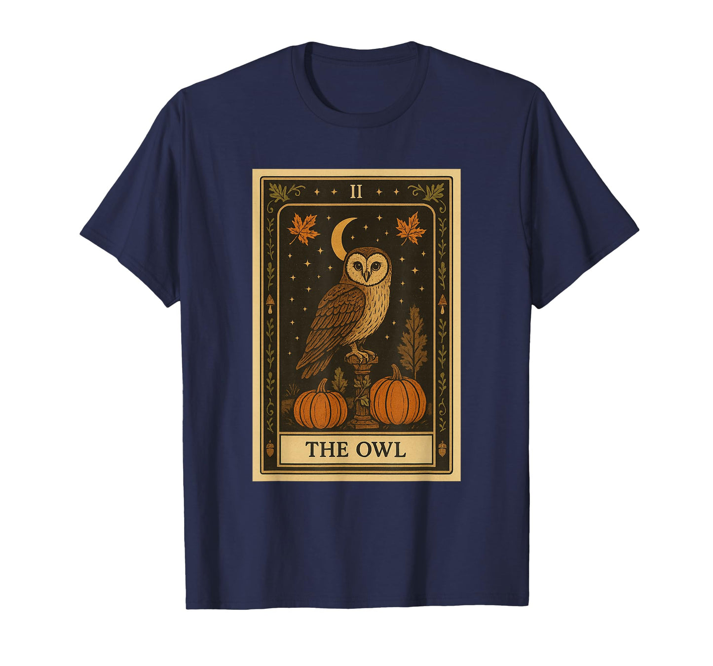 The Owl Tarot Card Autumn Harvest Graphic T-Shirt