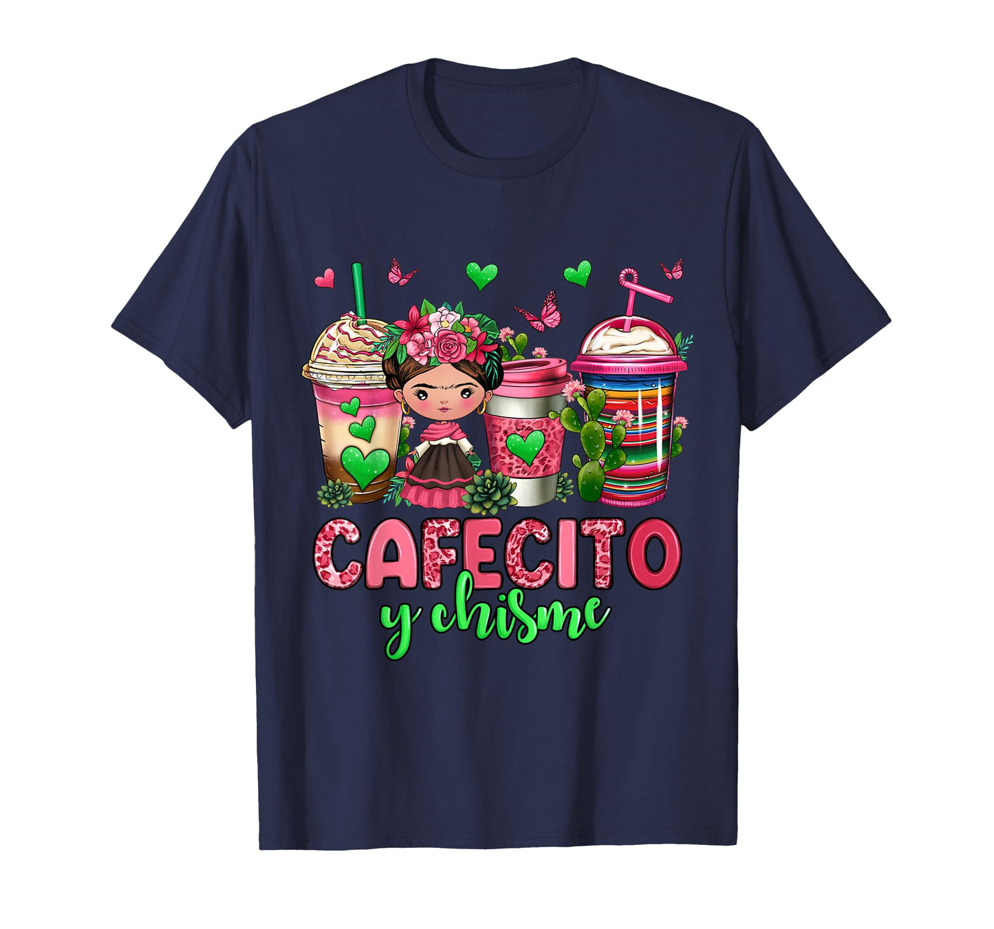 Cafecito y chisme coffee cups T-Shirt