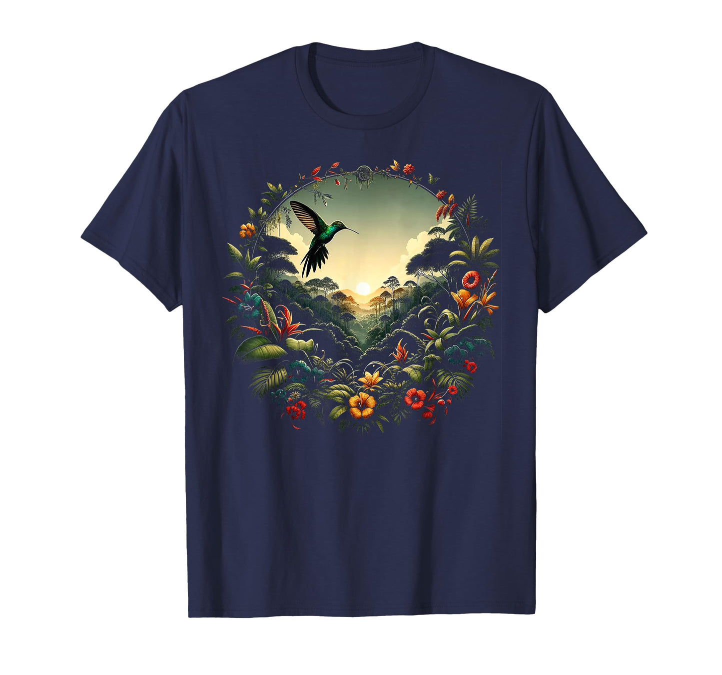 Hummingbird Beautiful Bird Watcher Floral Colibri Outfit T-Shirt