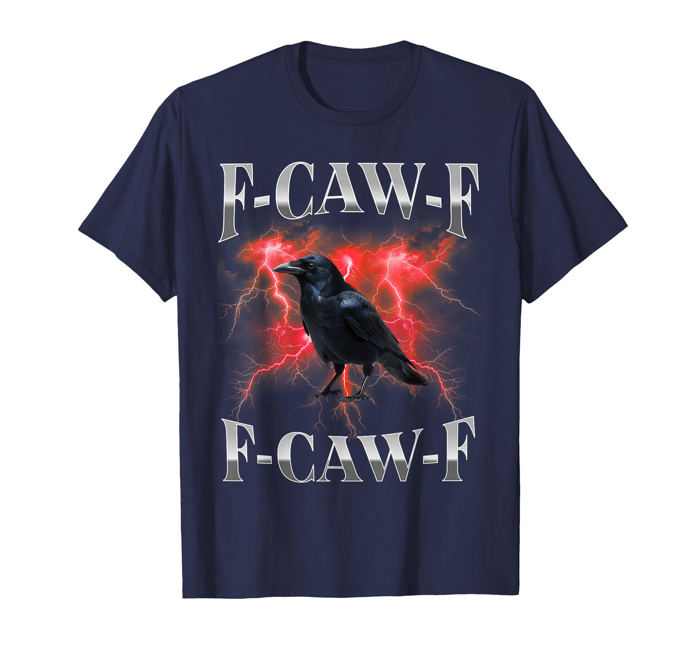 F-Caw-F Black Crow Black Bird Raven Gothic Bootleg Meme T-Shirt