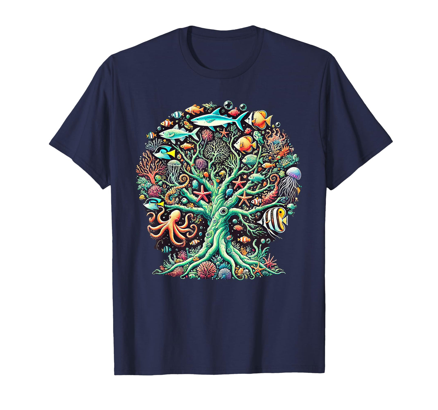 Marine Life Coral Reef Tree Ocean Nature T-Shirt