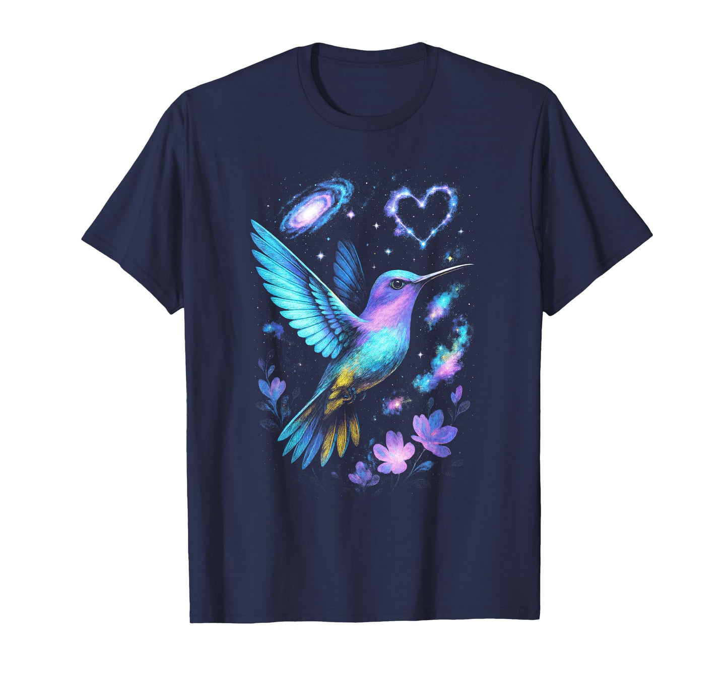 Hummingbird Nature Colorful Art T-Shirt