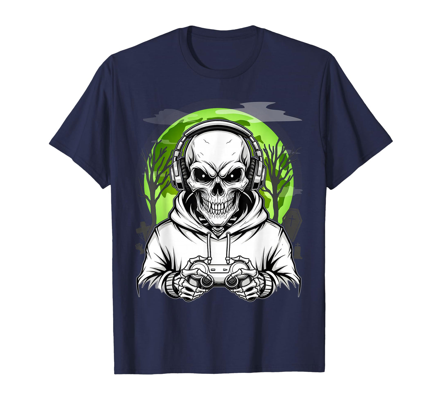 Halloween Skeleton Gaming Spooky Clothing Video Game Fan T-Shirt