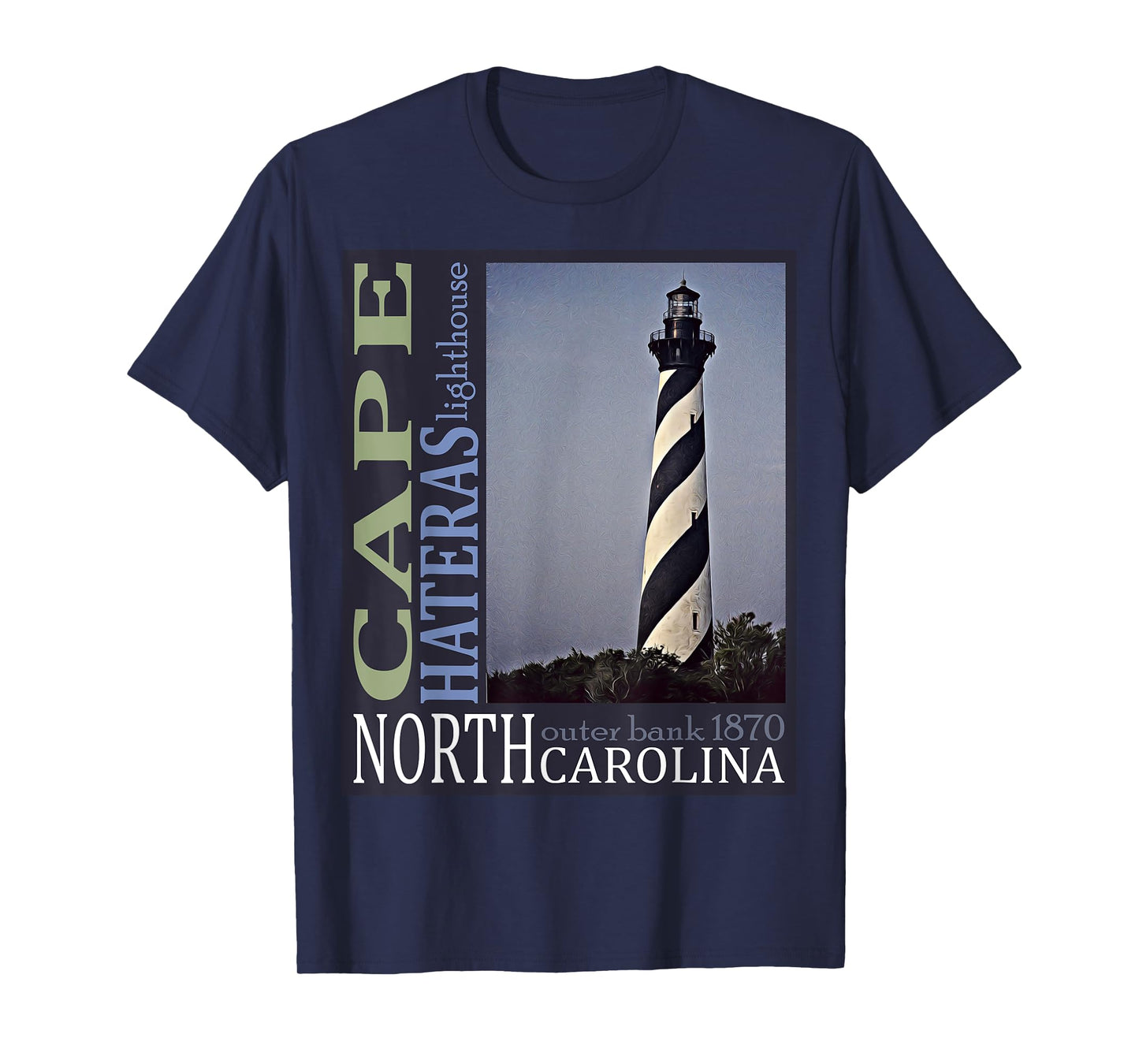Cape Hatteras Lighthouse Outerbanks North Carolina 1870 Des T-Shirt