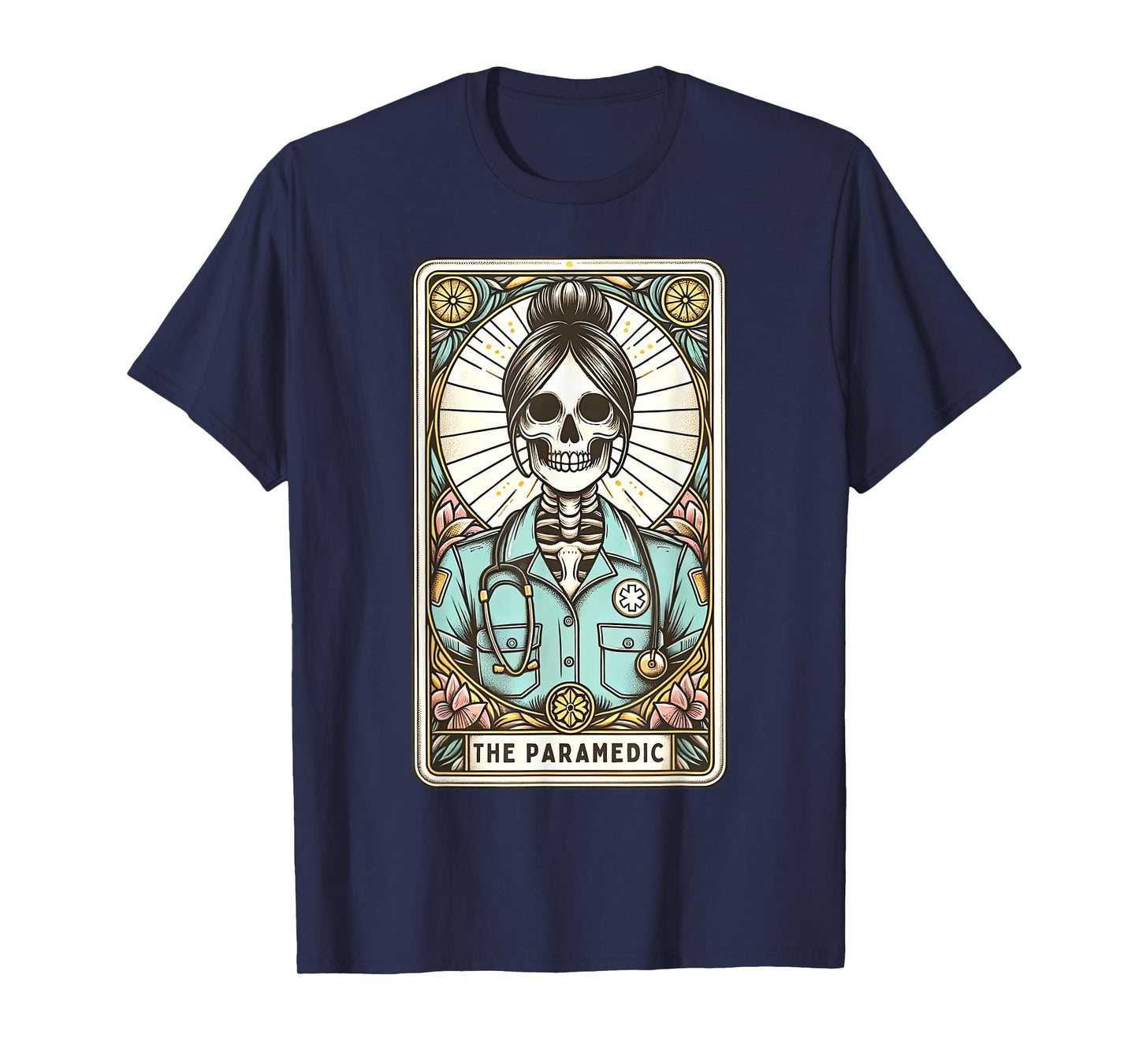 Skeleton Paramedic Tarot Card Emergency EMS EMT ER Nurse T-Shirt