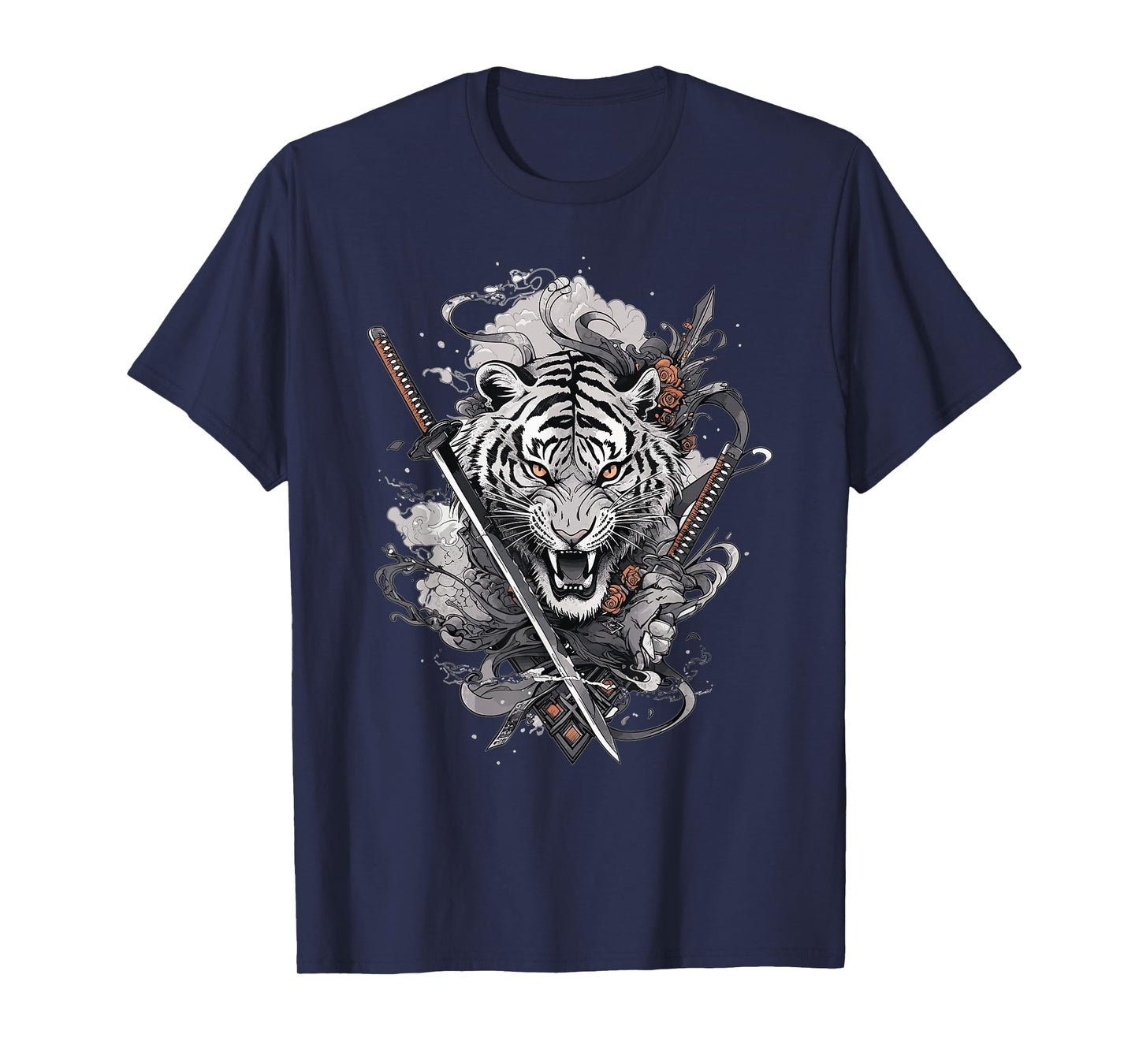Japanese Samurai Ronin Sword Katana Japan Tiger Tattoo T-Shirt