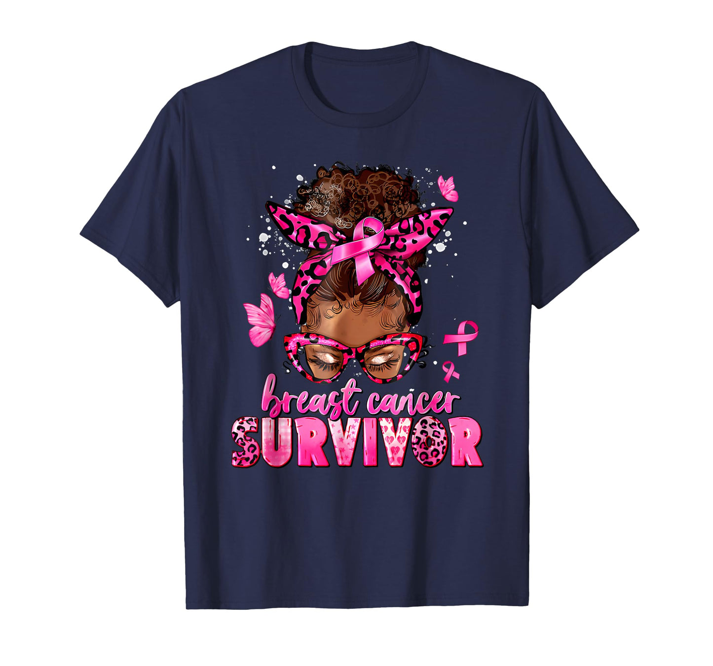 Breast Cancer Awareness Survivor Black Women Melanin Warrior T-Shirt