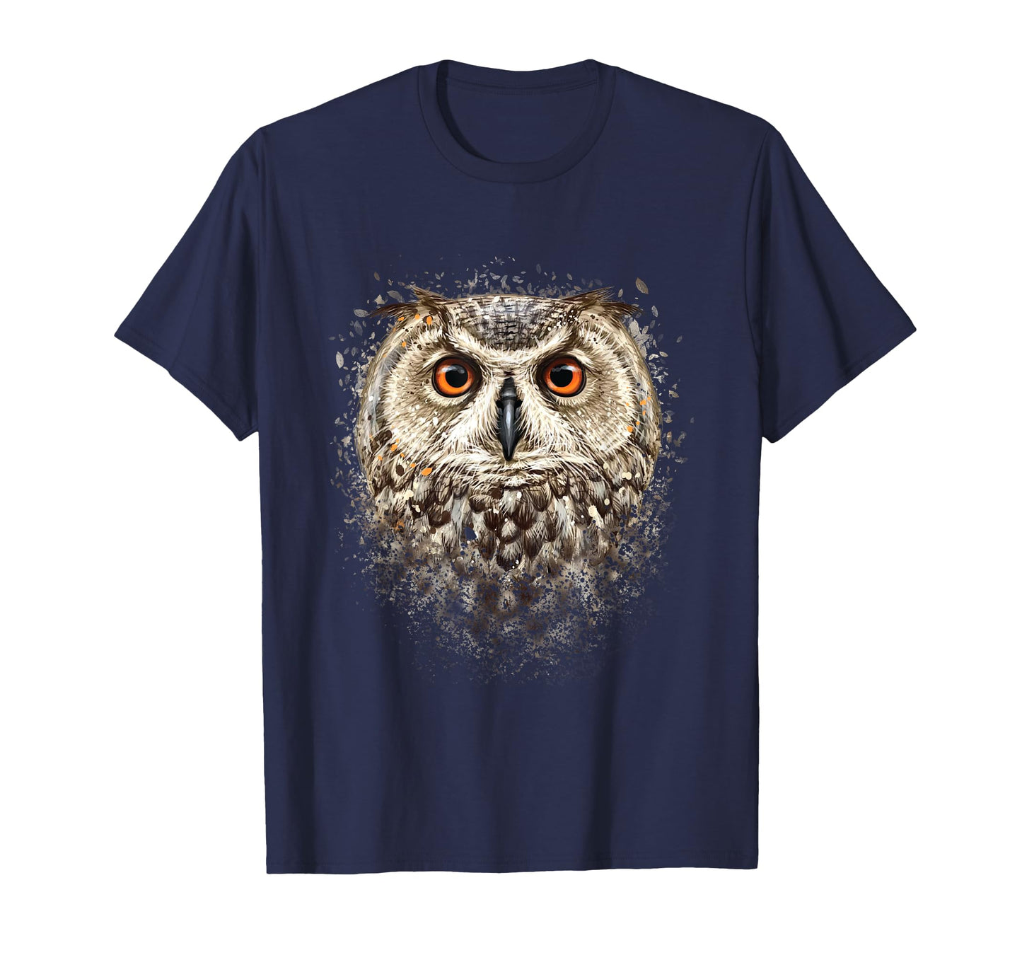 Artistic Owl Face - Birds Ornithologist Nature Animal Lover T-Shirt