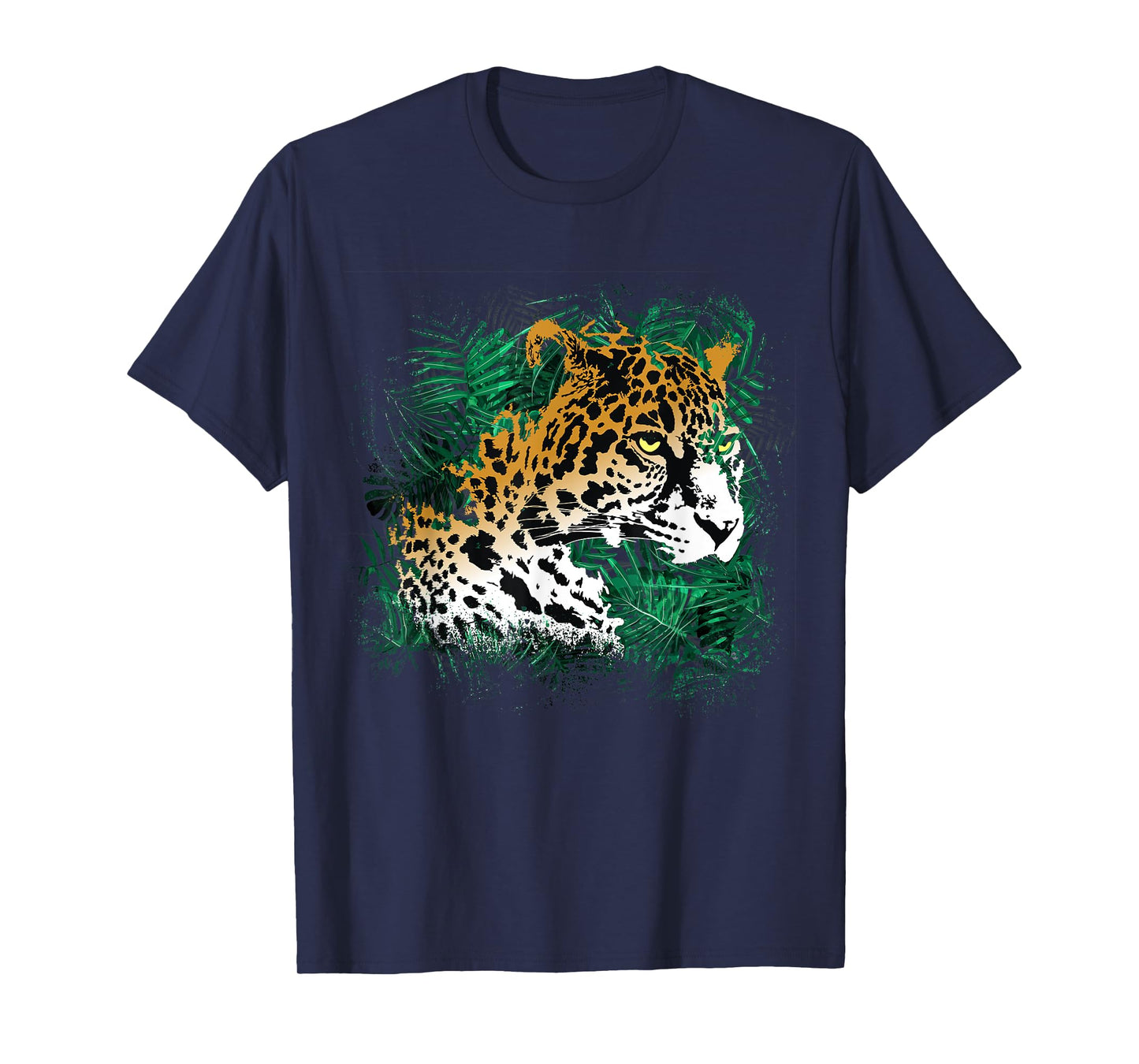 Leopard Rainforest Plant Nature Vegetation Animal Cat T-Shirt for Men Women Girls Kids