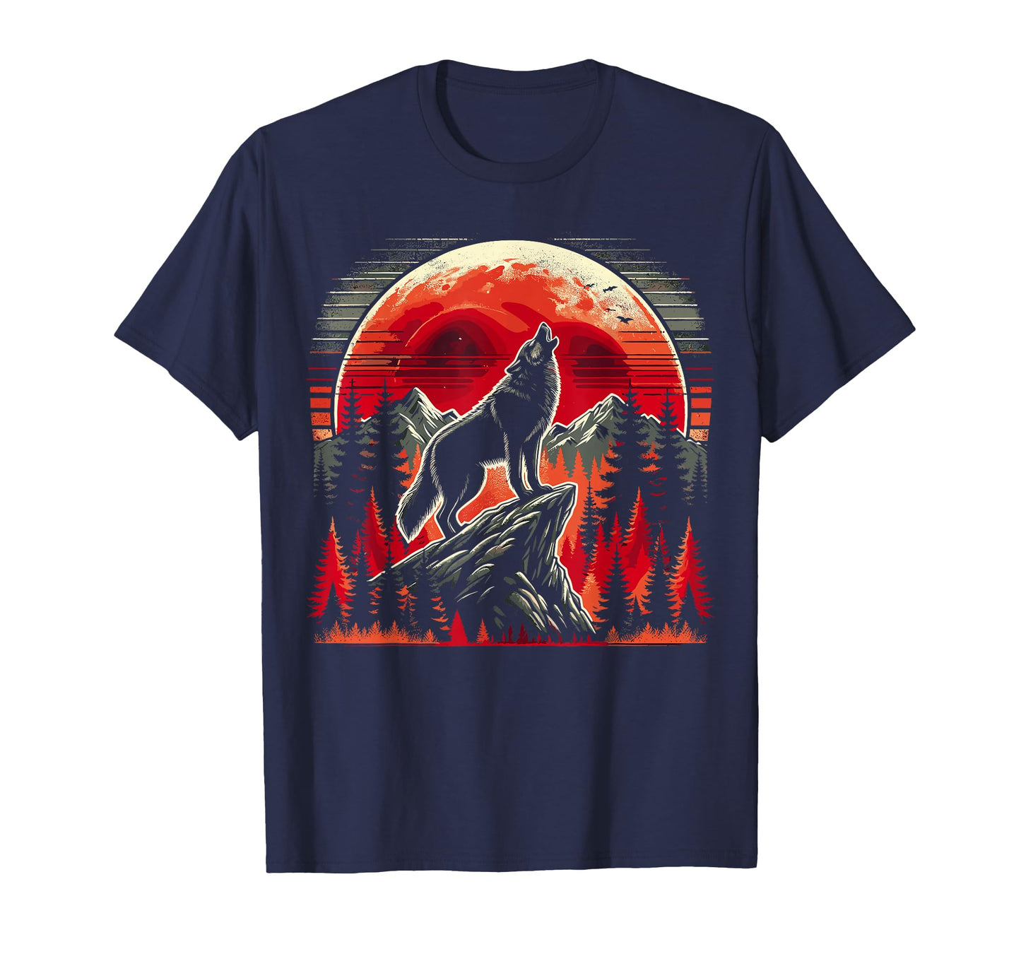 Wolf Graphic Nature Mountains Wildlife T-Shirt