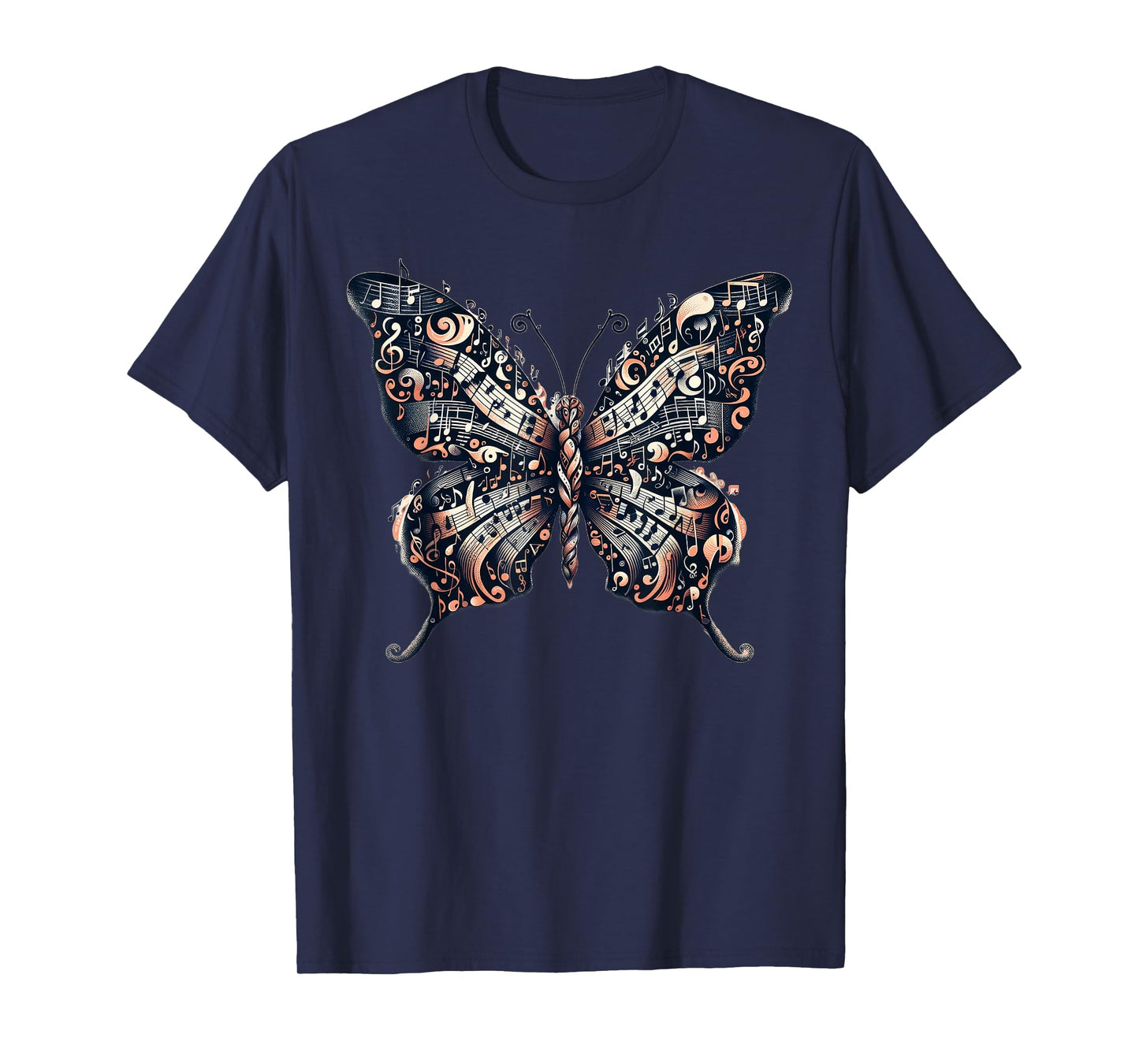 Musical Notes Butterfly Music Musician T-Shirt
