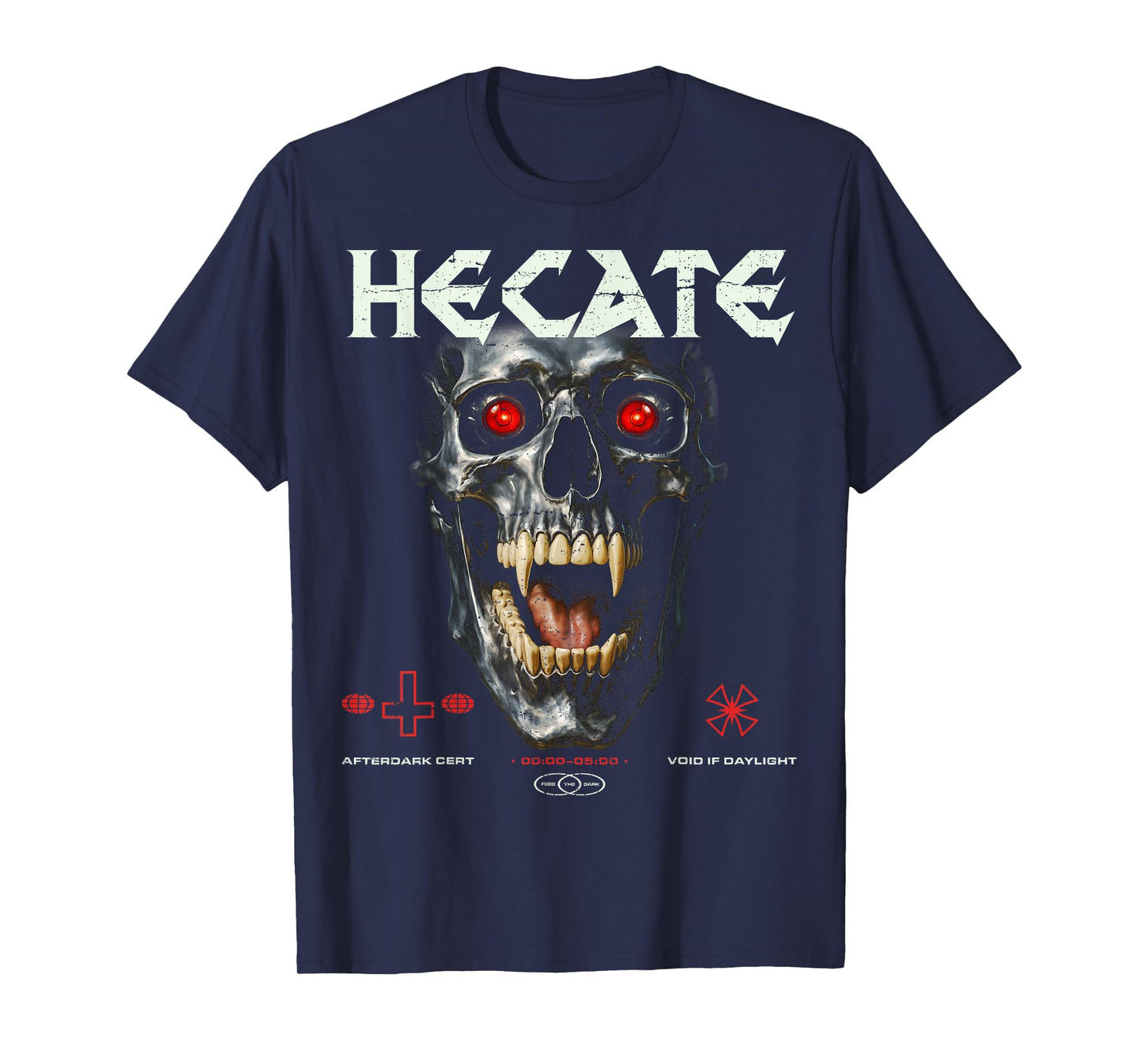Skeleton Vampire Vintage Streetwear Urban Hip Hop Metal Y2K T-Shirt