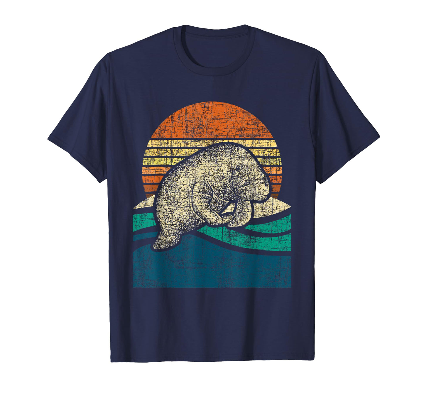 Retro Vintage Manatee - Zookeeper Zoologist Marine Biologist T-Shirt
