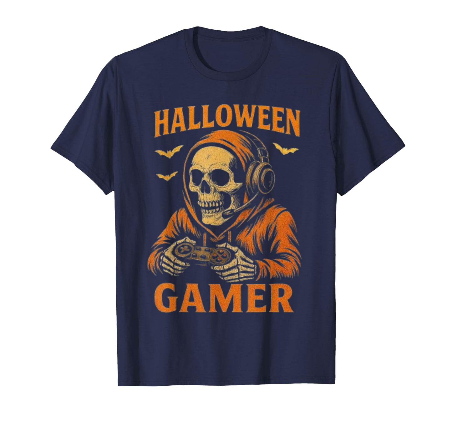 Video Game Pixel Skeleton Halloween Gamer Men Boy Kids T-Shirt