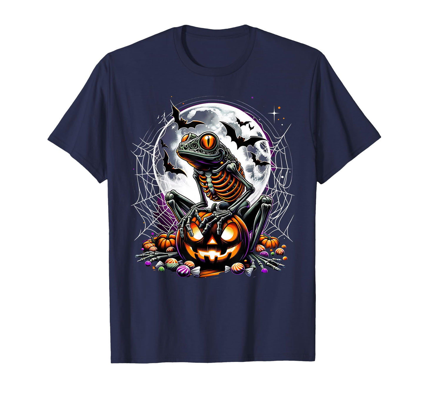 Halloween Frog Skeleton Lazy Costume T-Shirt