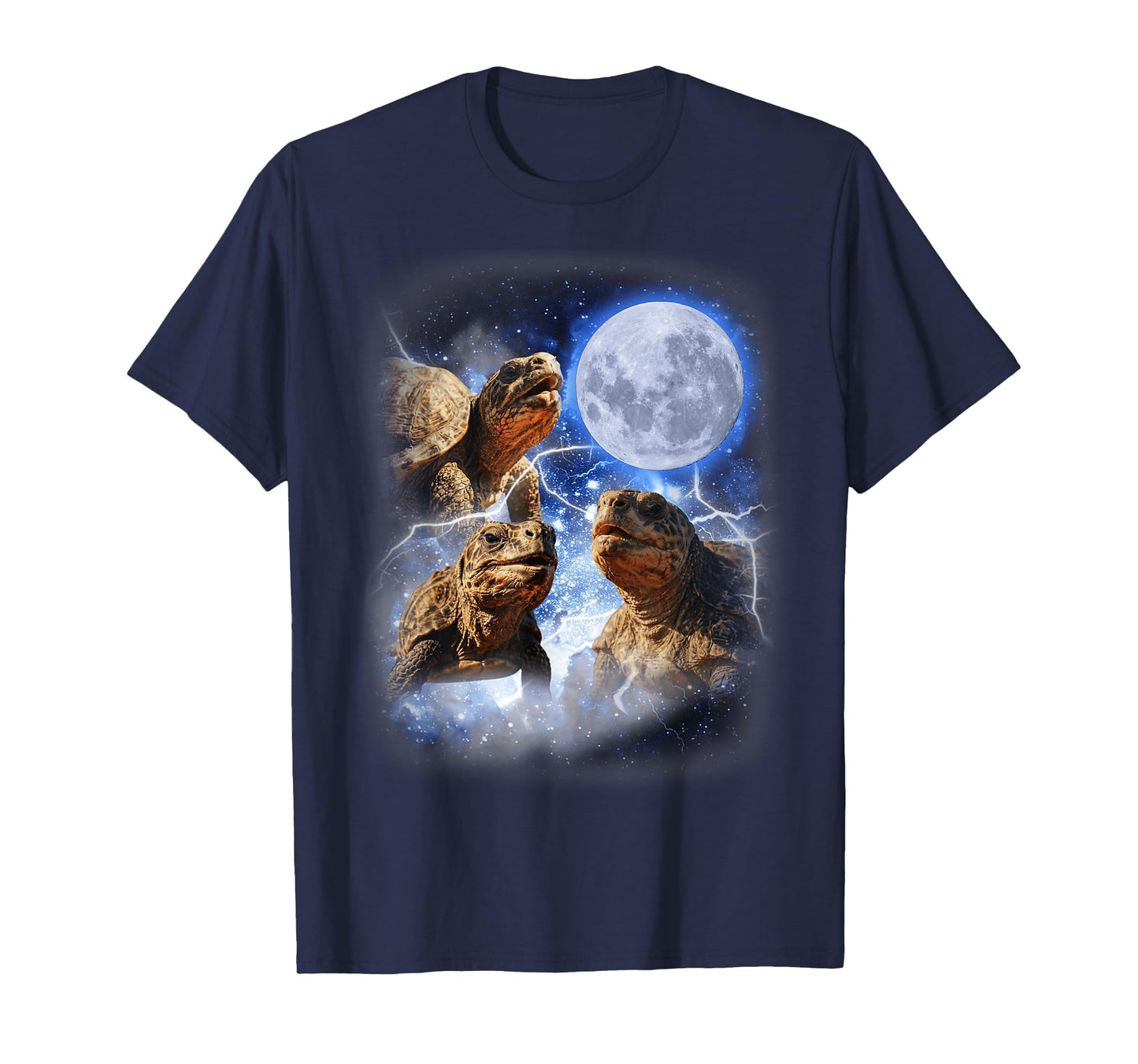 Three Tortoises Moon Howl Wildlife Mountain Turtle Meme T-Shirt