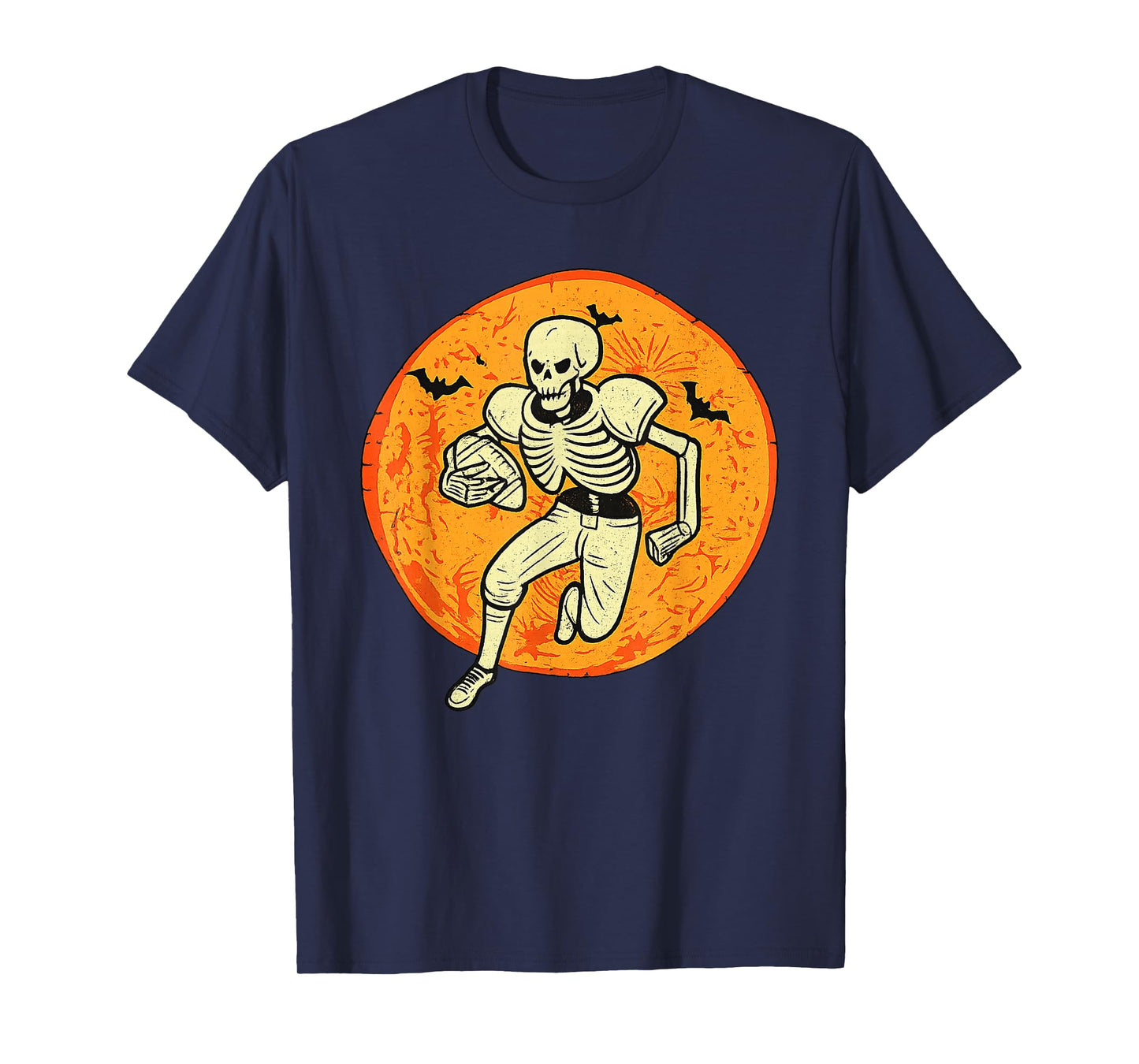 American Football Fan Skeleton Halloween Mens Boys Kid T-Shirt