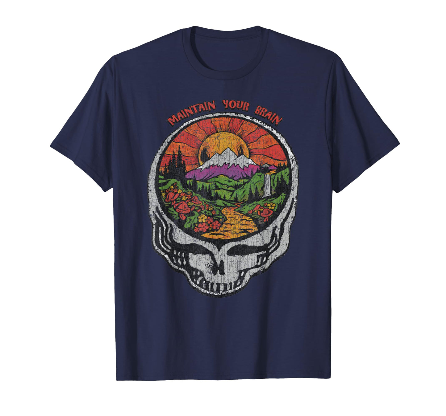 Vintage Feed Your Head 1986 Skull Earth Summer Of Love Men Women T-Shirt