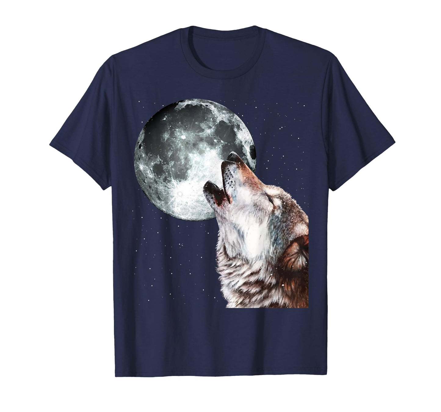 Howling Wolf At The Full Moon Men Women Wolf Lover T-Shirt