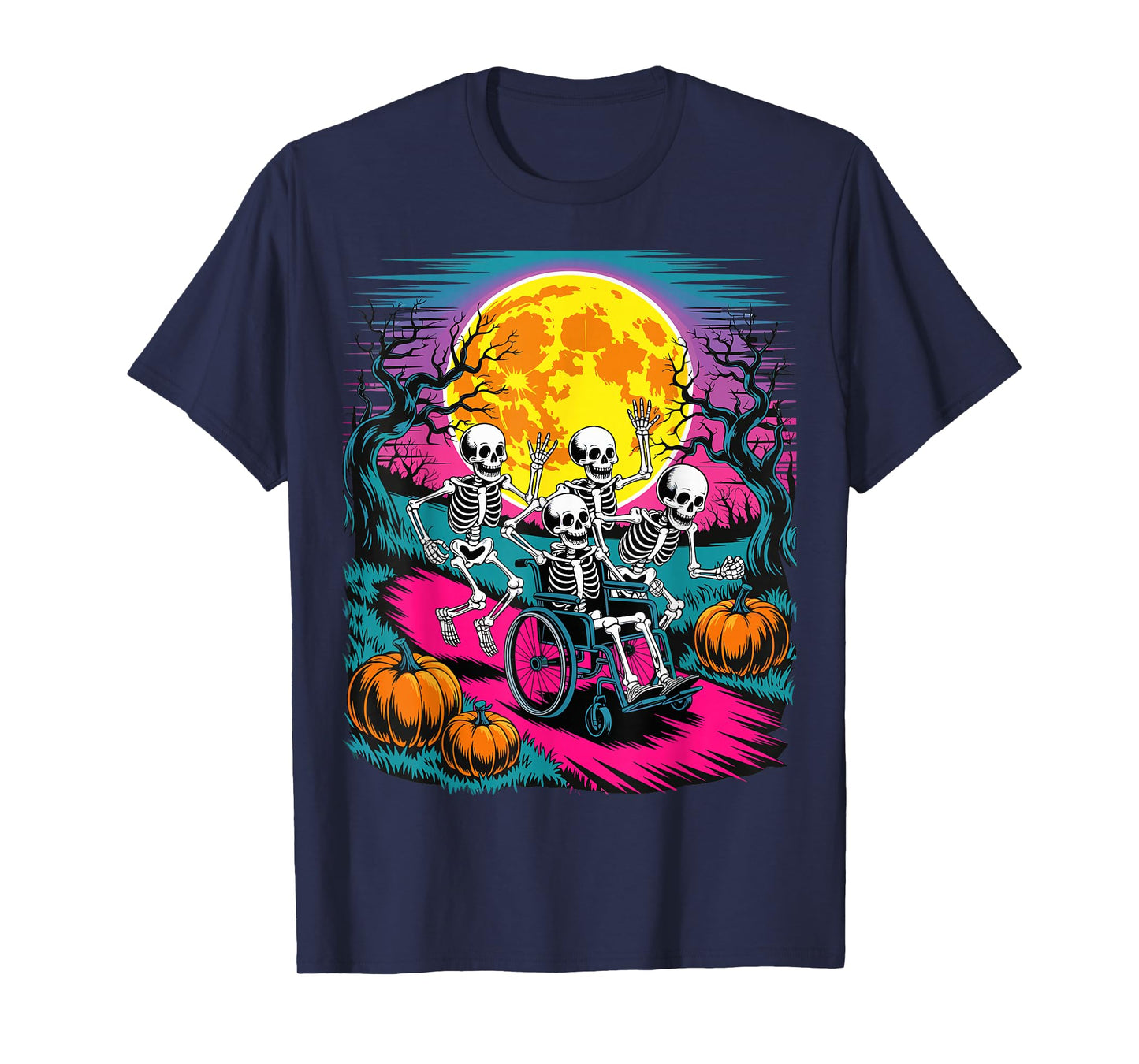 Nurse Skeletons Halloween Healthcare CNA Medical Crew T-Shirt