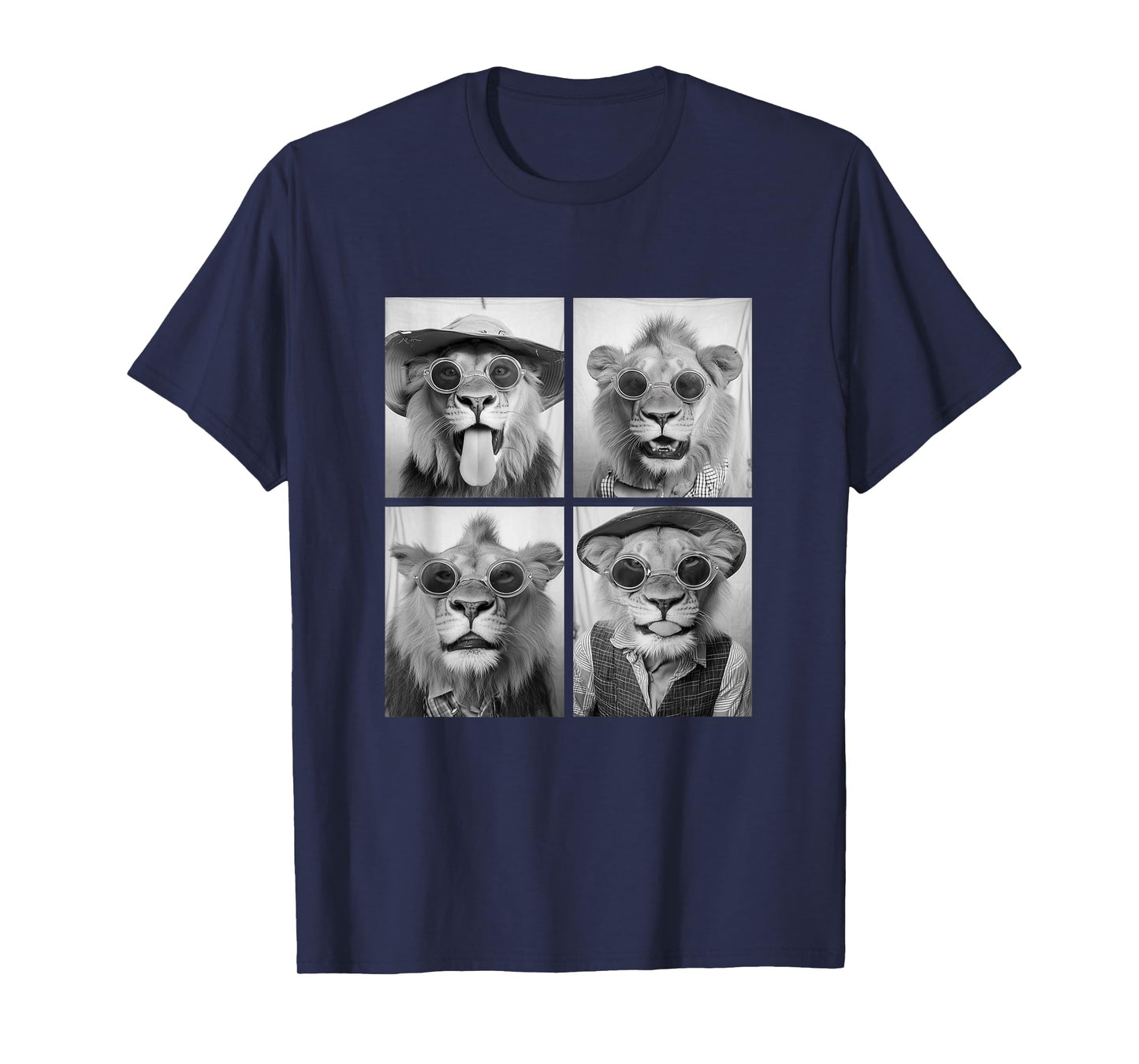 Funny Lions with Sunglasses Safari Animals African Zoo T-Shirt