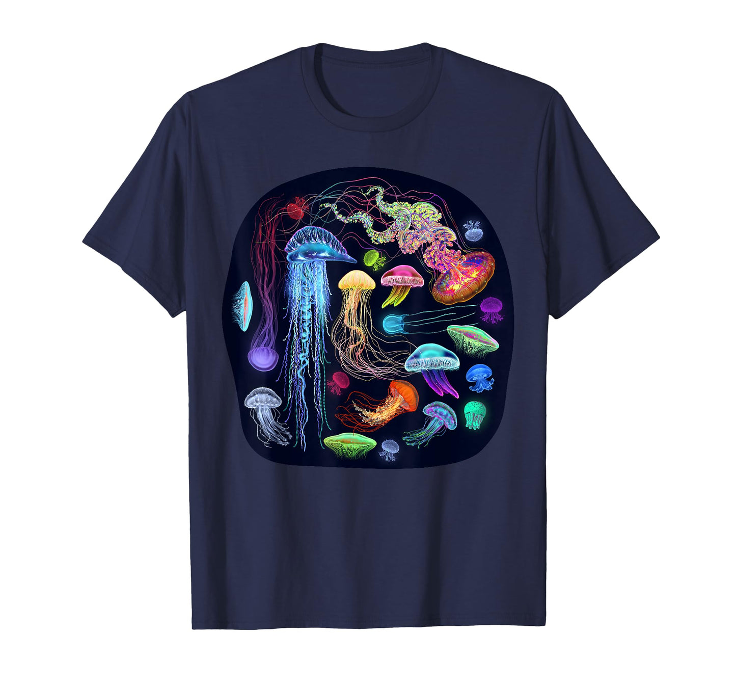 Dzydaria Bioluminescent glowing jellyfish, sea creatures, version II T-Shirt, Small