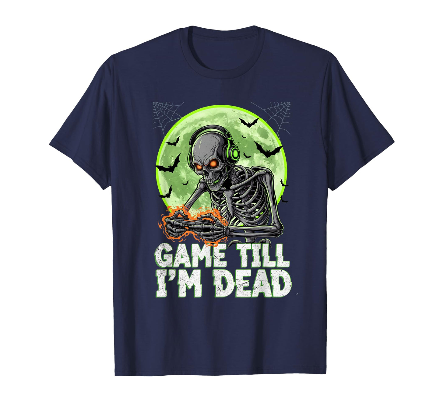 Game Till I’m Dead Skeleton Gamer Halloween Gaming Costume T-Shirt
