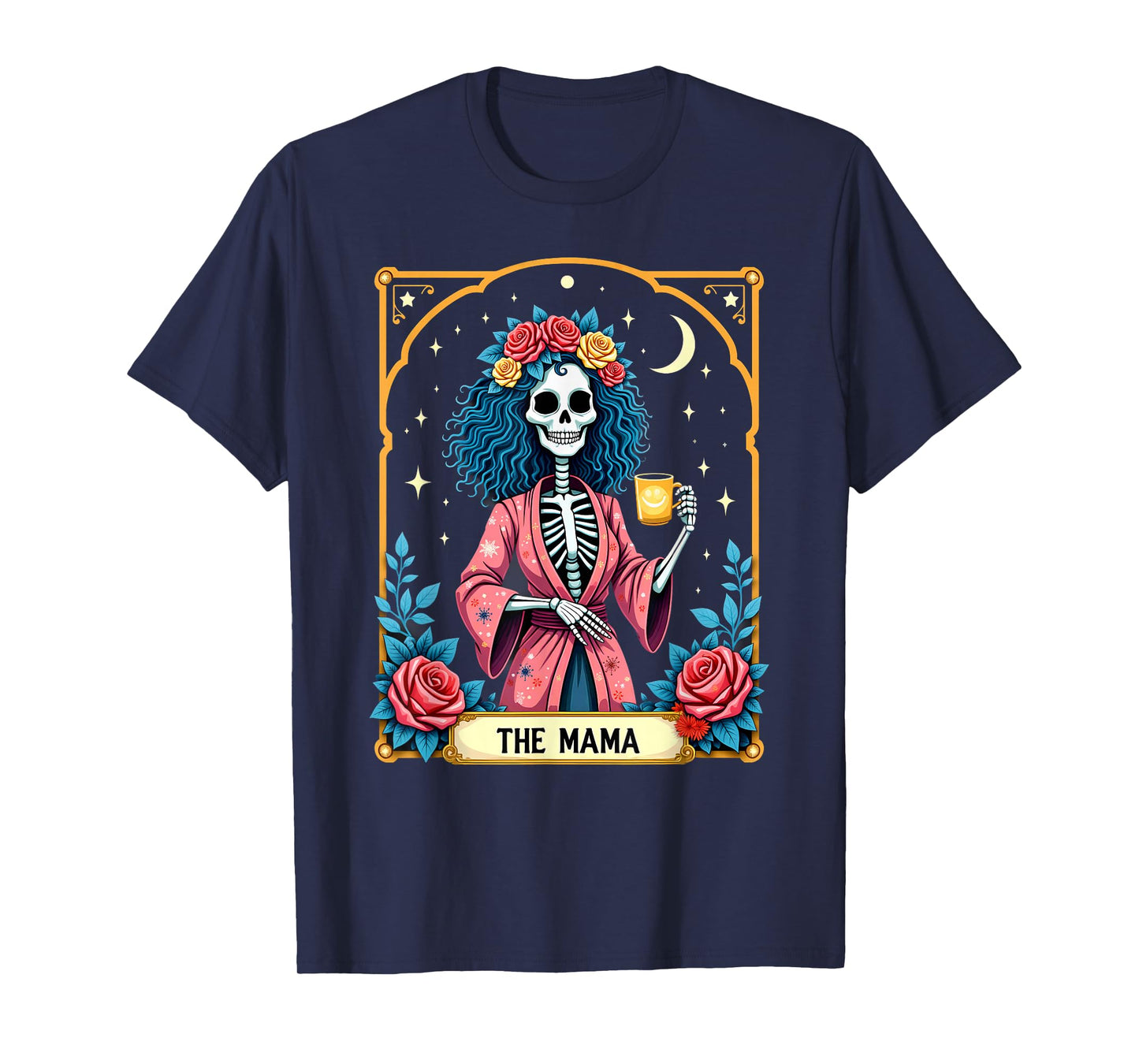 Gothic Tarot Card The Mama Skeleton Halloween T-Shirt