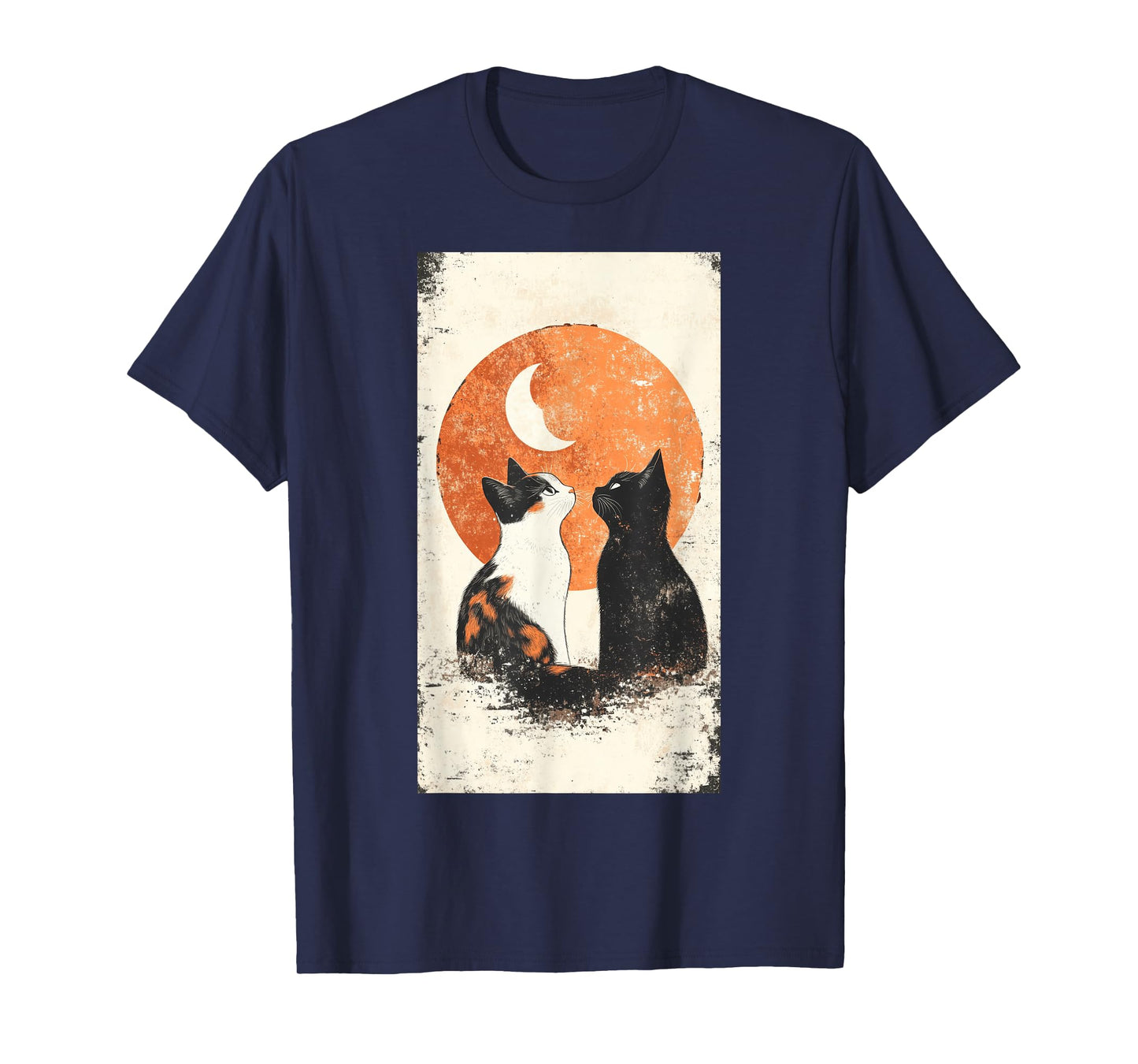 Calico Cat Cats Moon Astrology Vintage Witchy Men Women T-Shirt