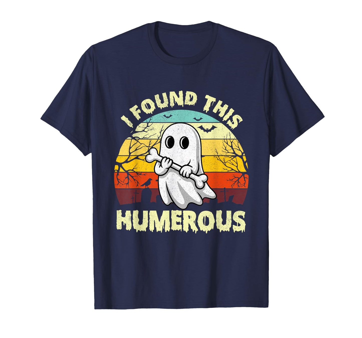 I Found This Humerus Funny Retro Ghost Nurse Halloween T-Shirt